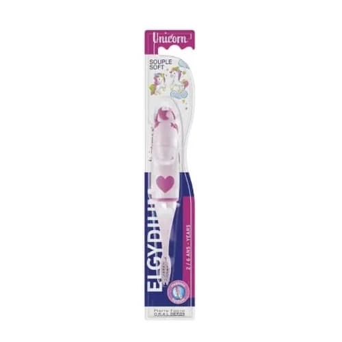ELGYDIUM Unicorn Szczoteczka do zębów dla dzieci w wieku 2-6 lat x