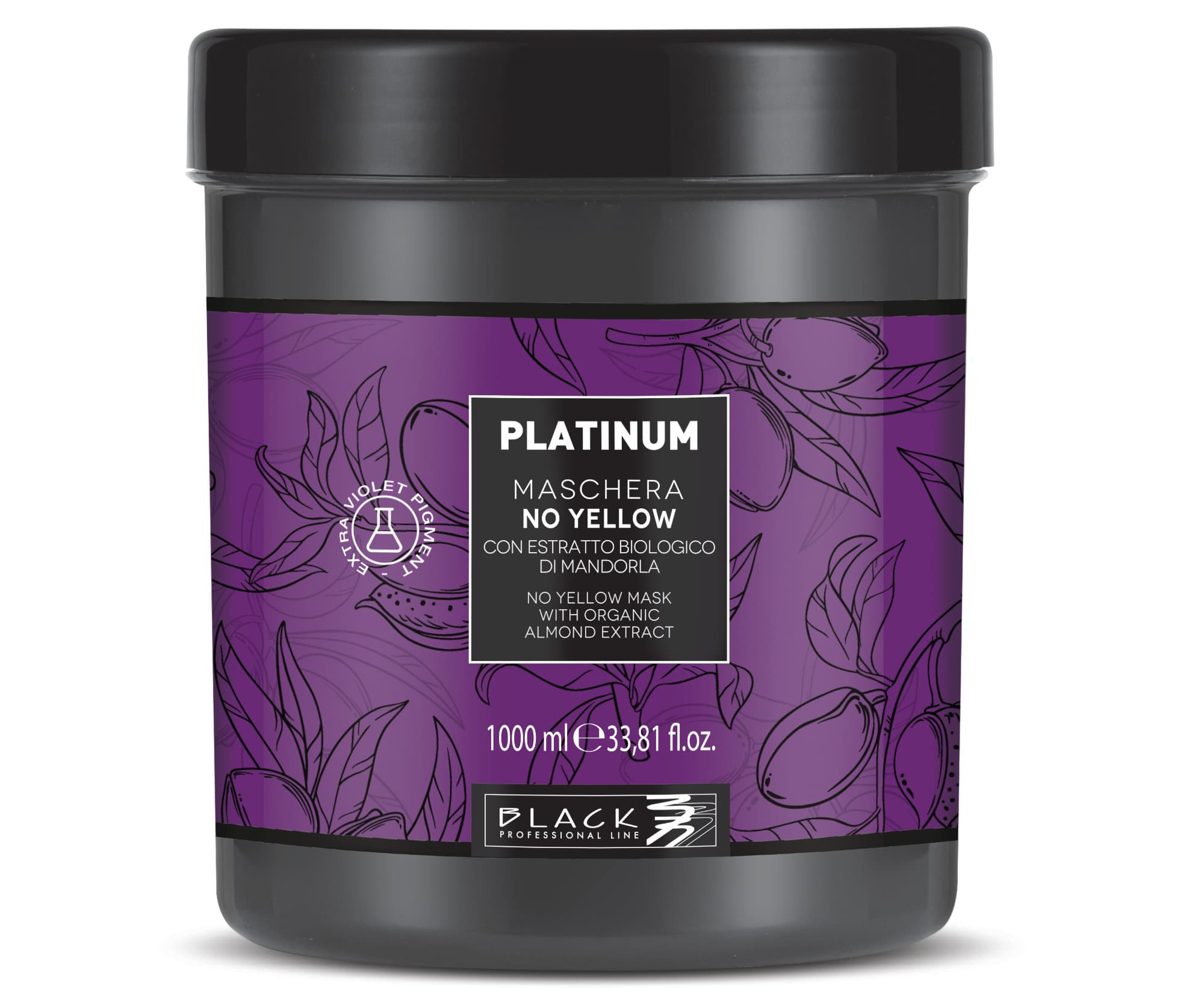 Maska do włosów z blond pasemkami Black Platinum No Yellow -