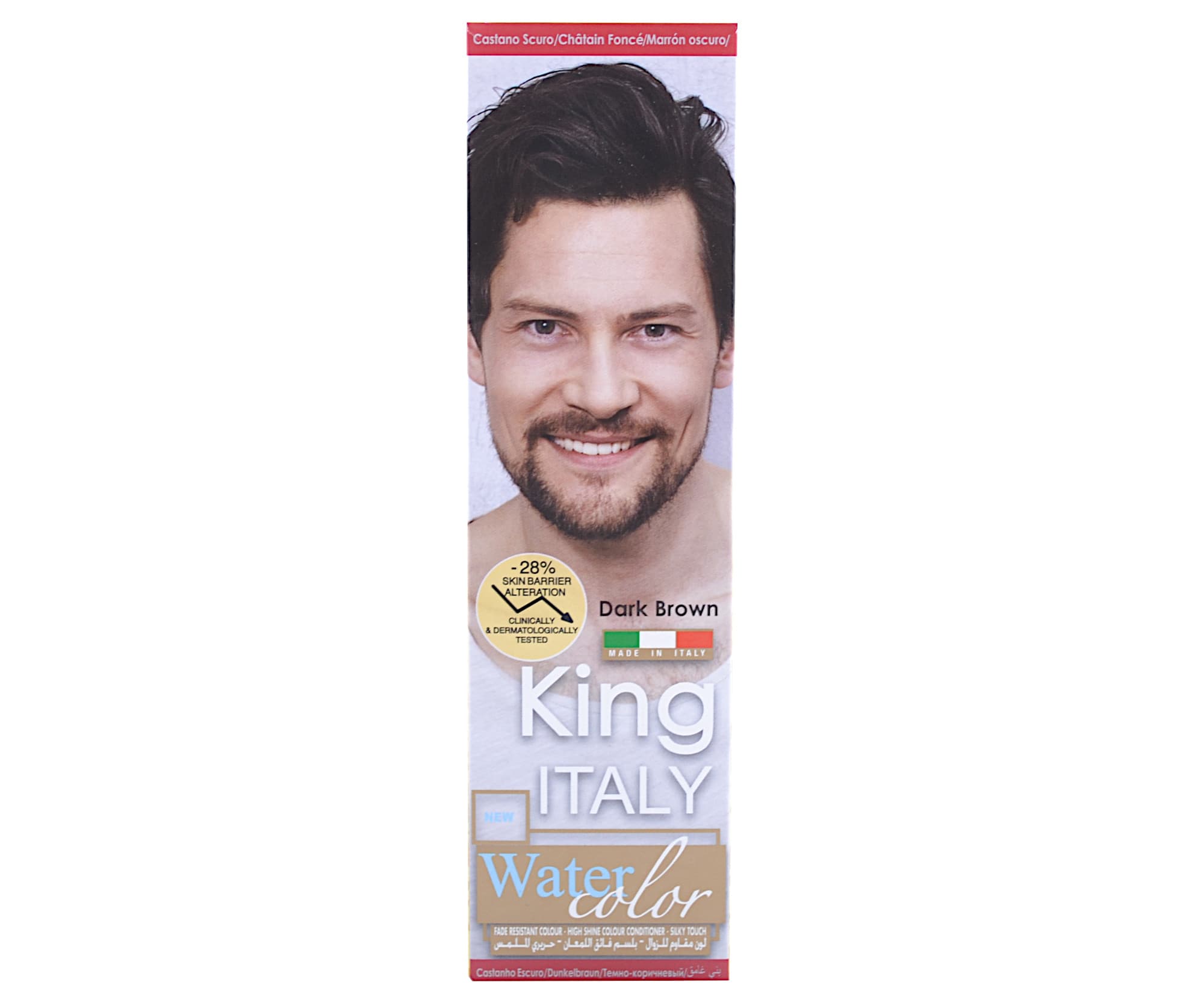Farba do włosów i brody dla mężczyzn Kléral King Italy Water Color - ciemny brąz