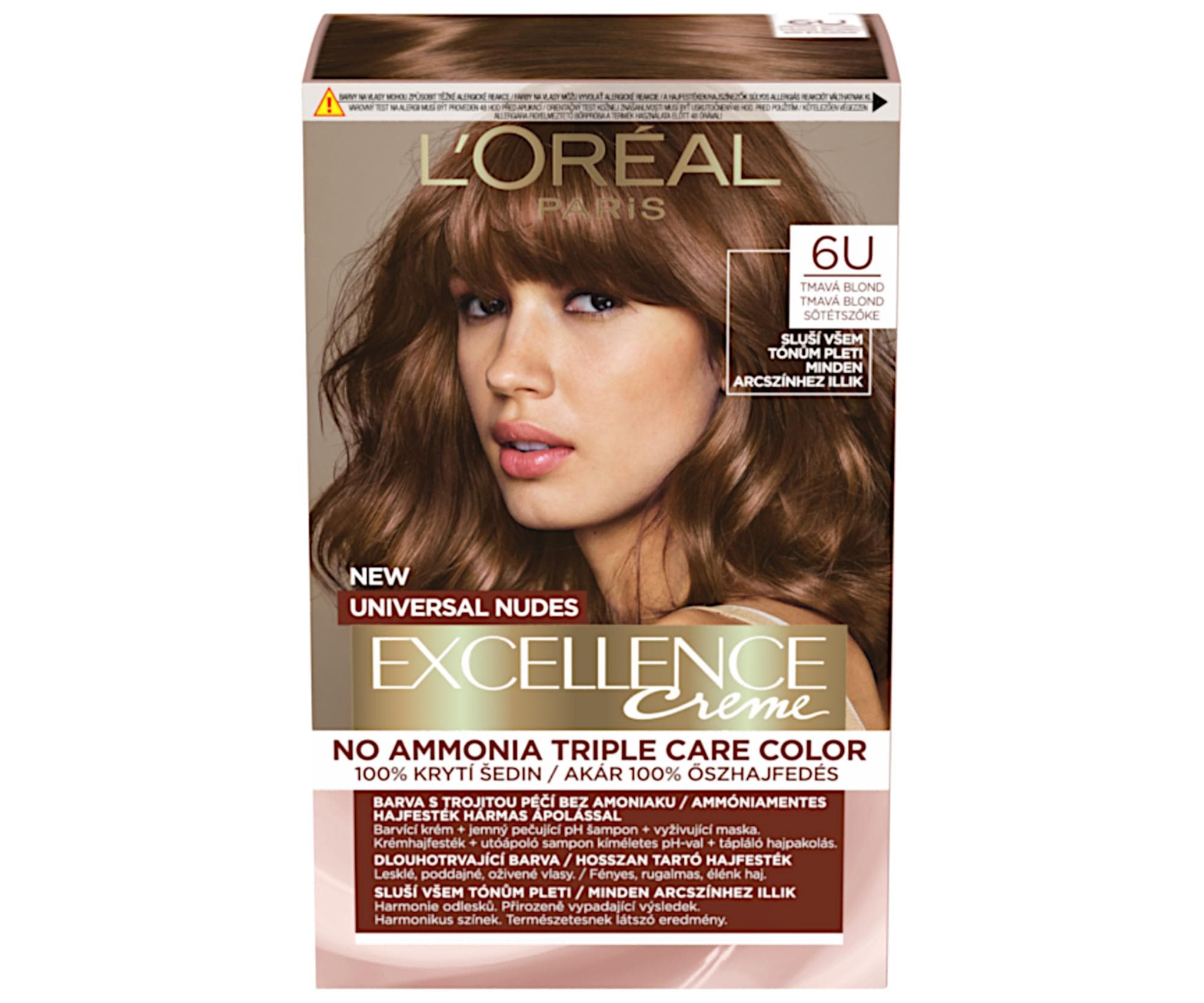 Paris Excellence Universal Nudes trwała farba 6U Ciemny blond
