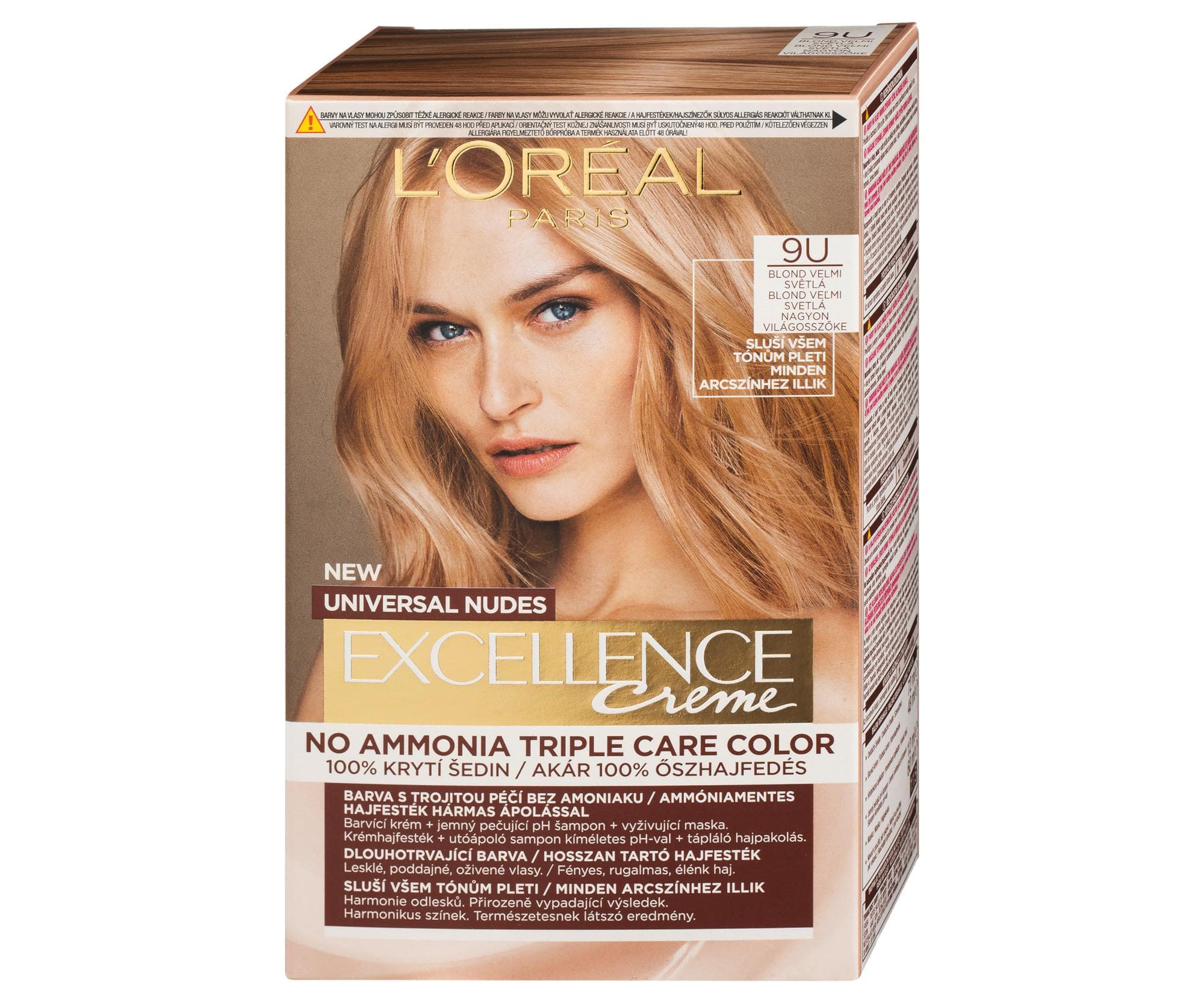 Farba do trwałej koloryzacji Loréal Excellence Universal Nudes 9U bardzo jasny blond