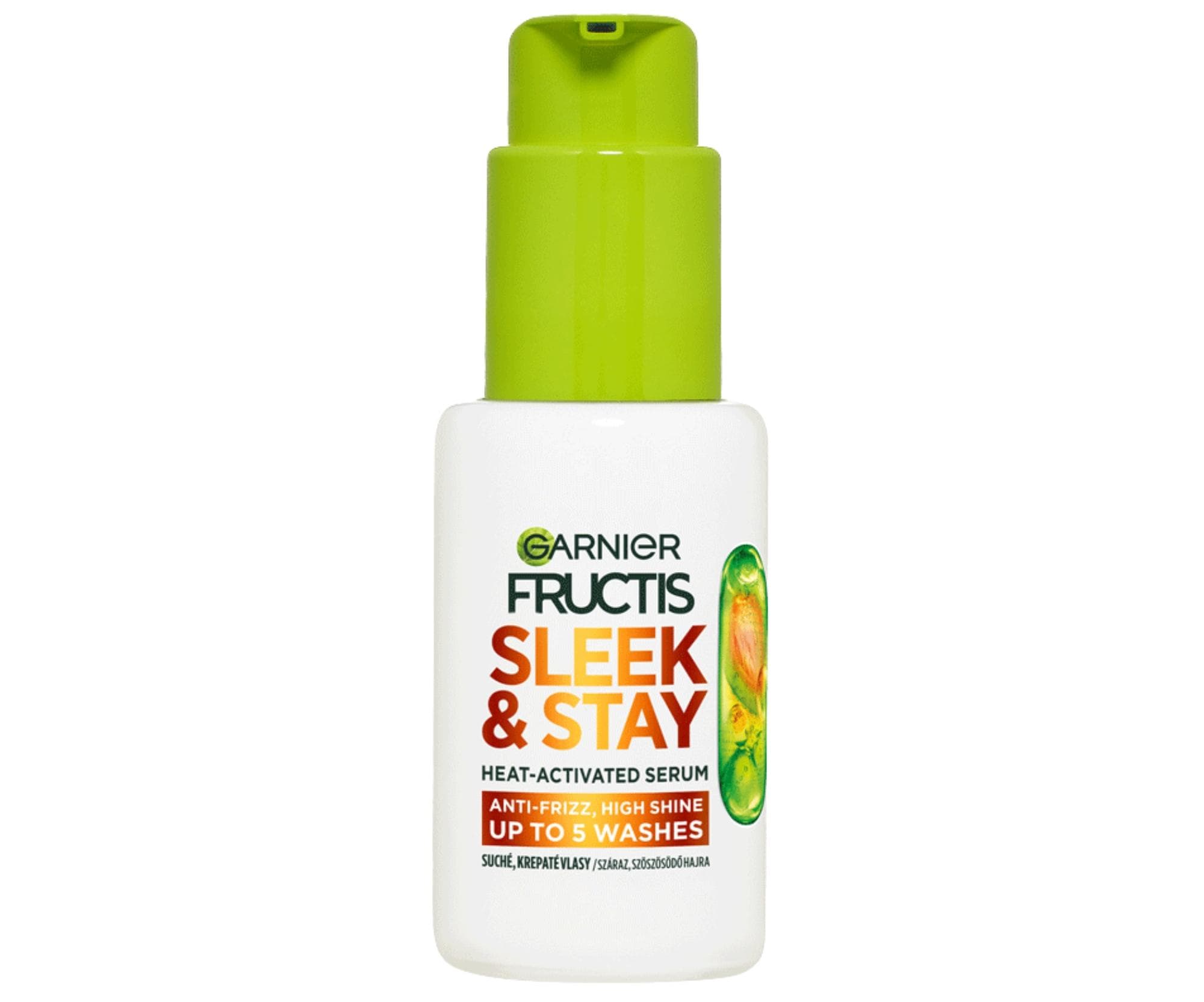 Serum wygładzające bez spłukiwania do włosów suchych i puszących się Garnier Fructis Sleek & Stay Heat-Activated Serum -