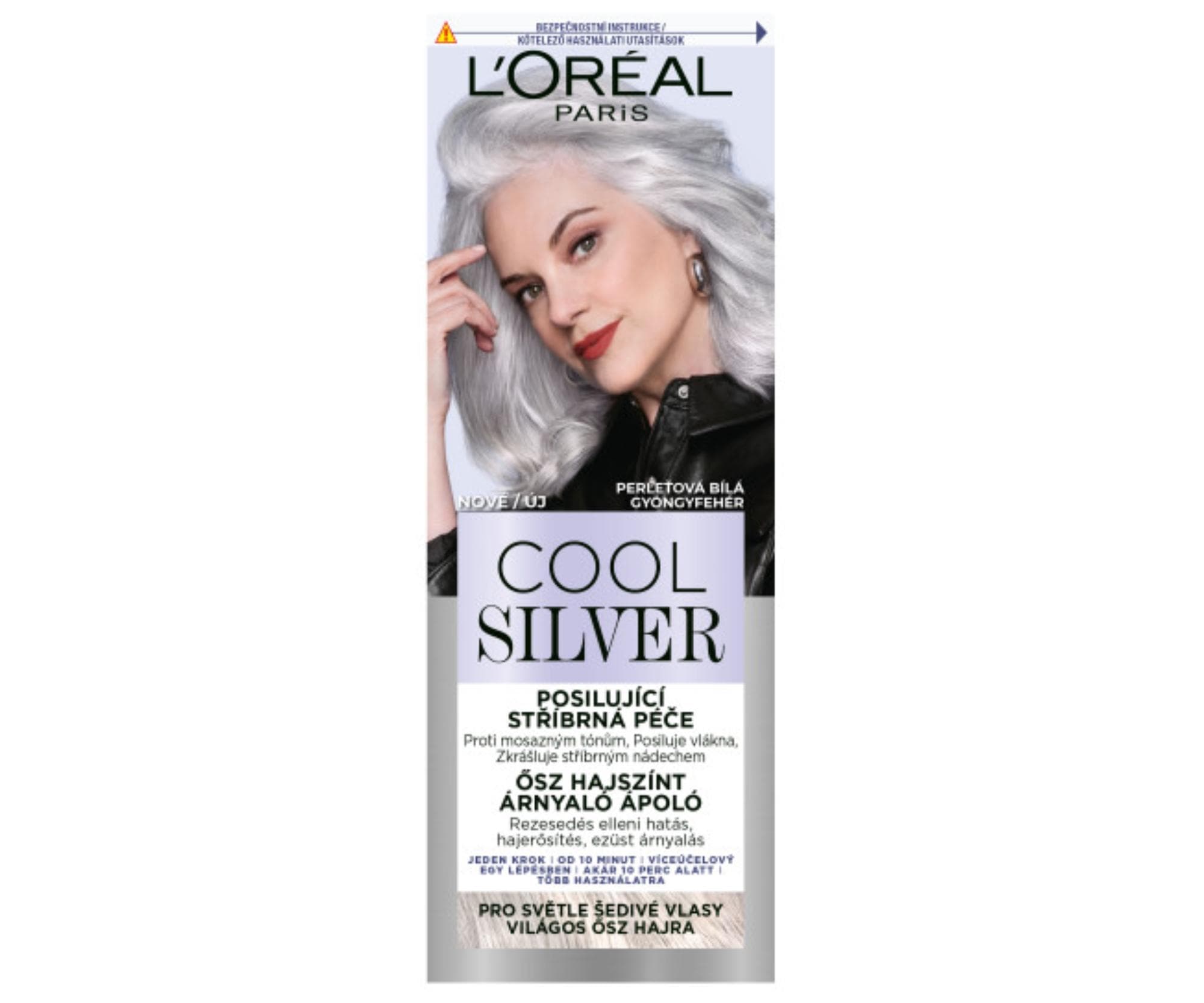Wzmacniająca srebrna odżywka Loréal Paris Cool Silver - perłowa biel -