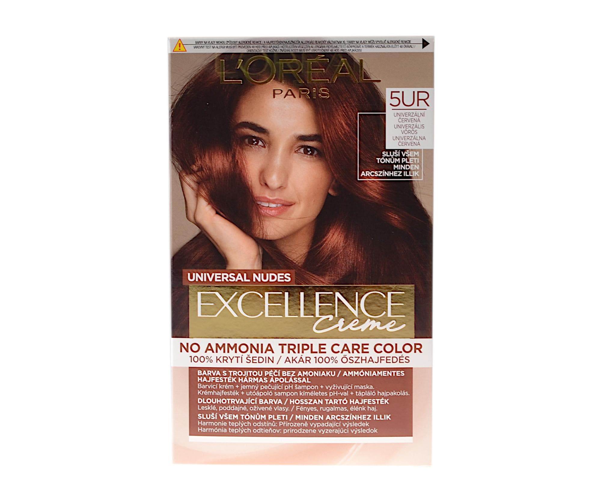 Farba do trwałej koloryzacji Loréal Excellence Creme - 5UR uniwersalna czerwień