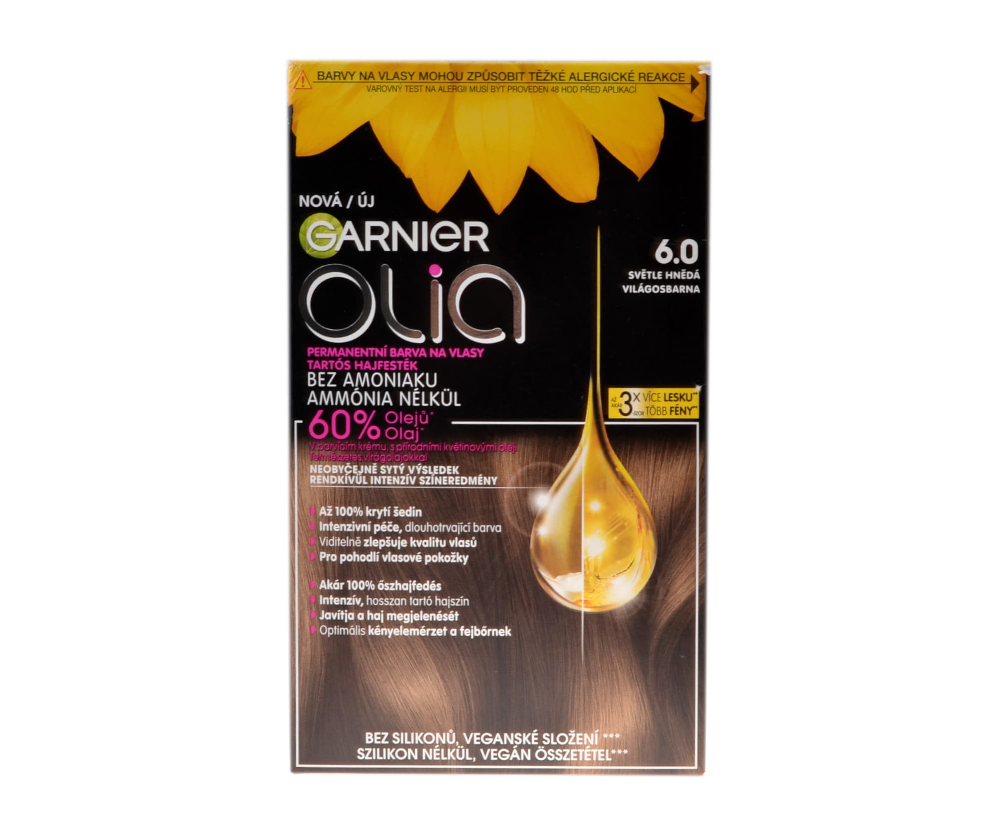 Olia Big Kit trwała farba do włosów odcień 6.0 Light Brown