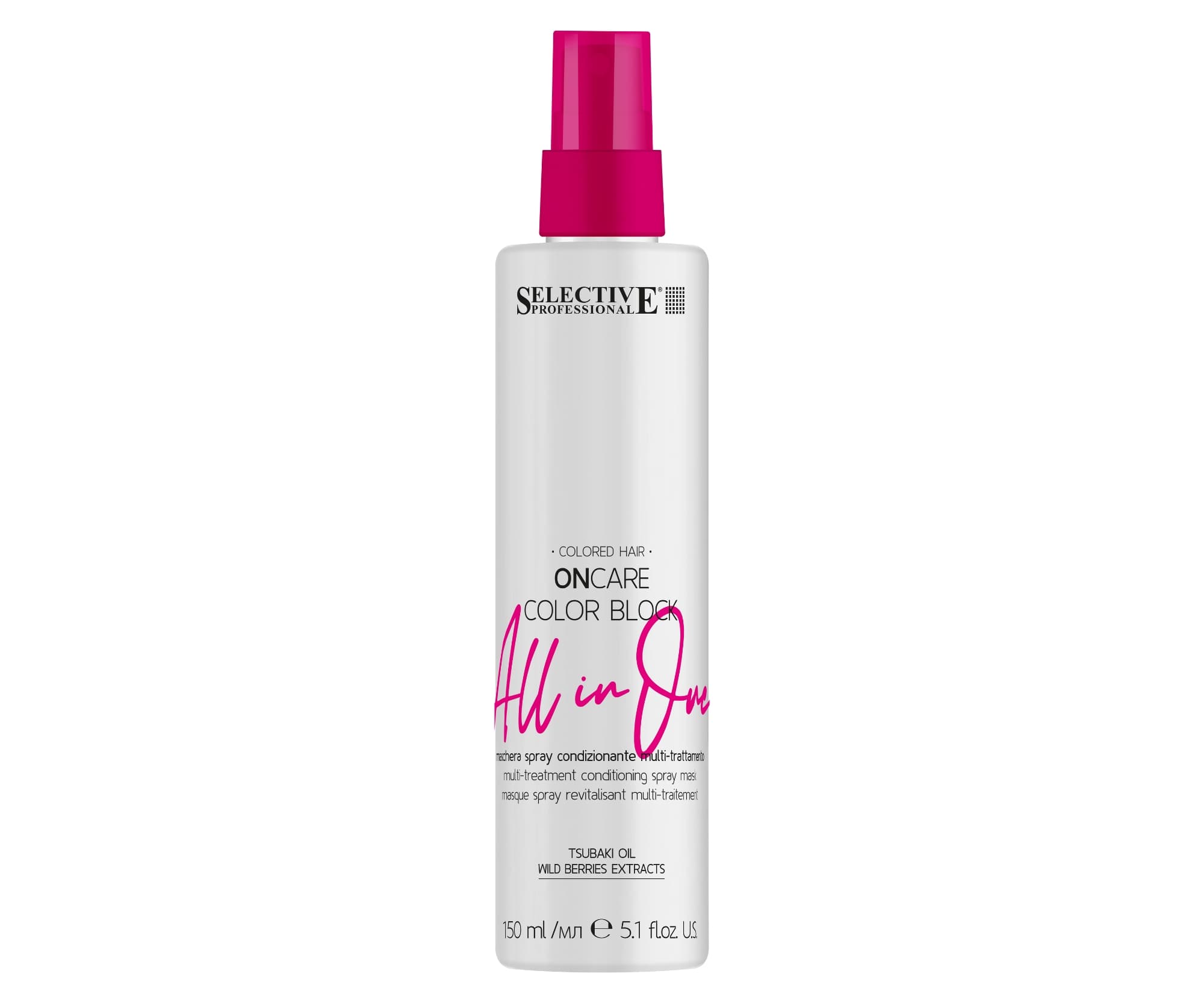 Maska w sprayu do włosów farbowanych Selective Professional OnCare Color Block All in One -