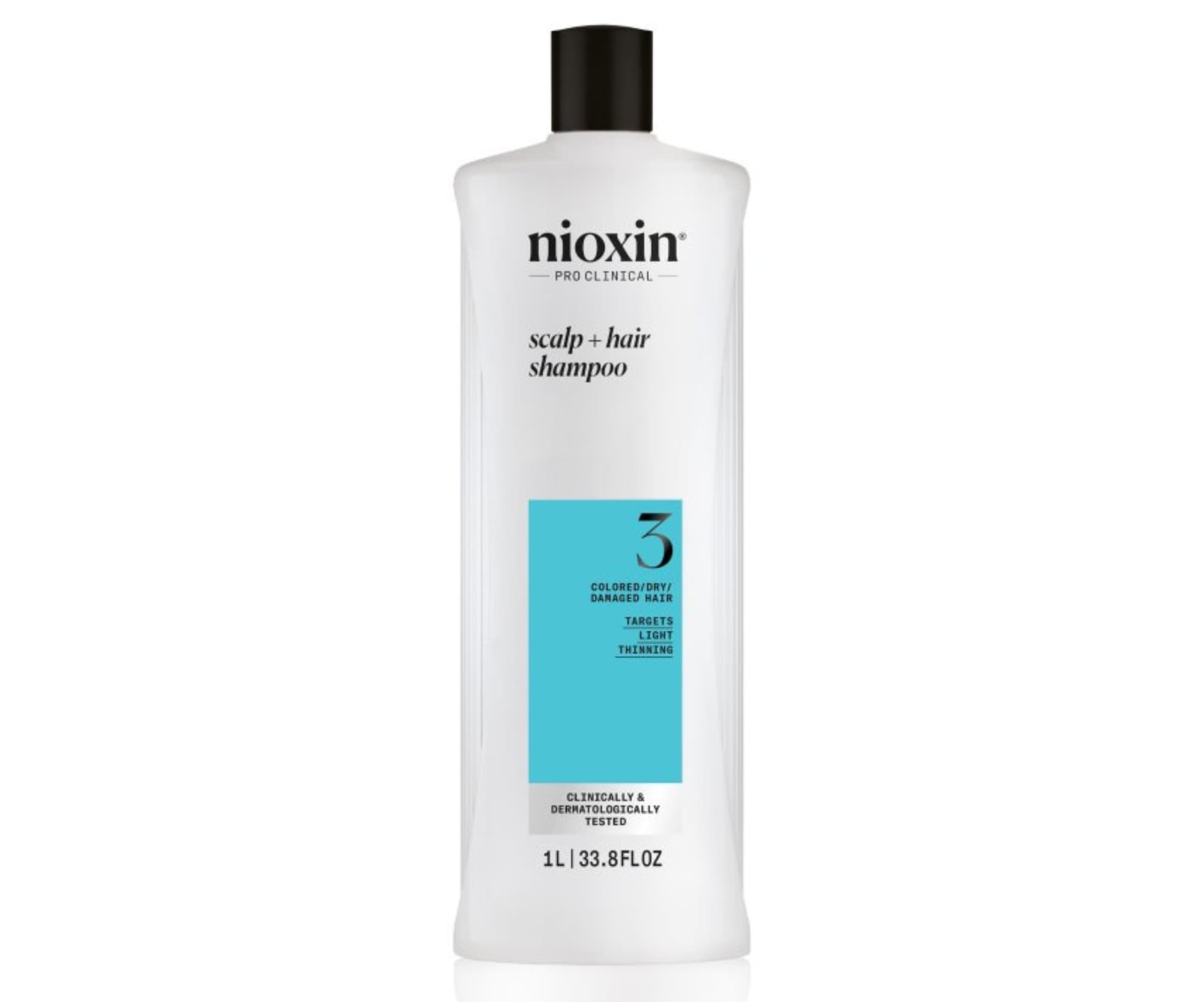 Szampon do lekko przerzedzonych włosów farbowanych Nioxin System 3 Scalp + Hair Shampoo -