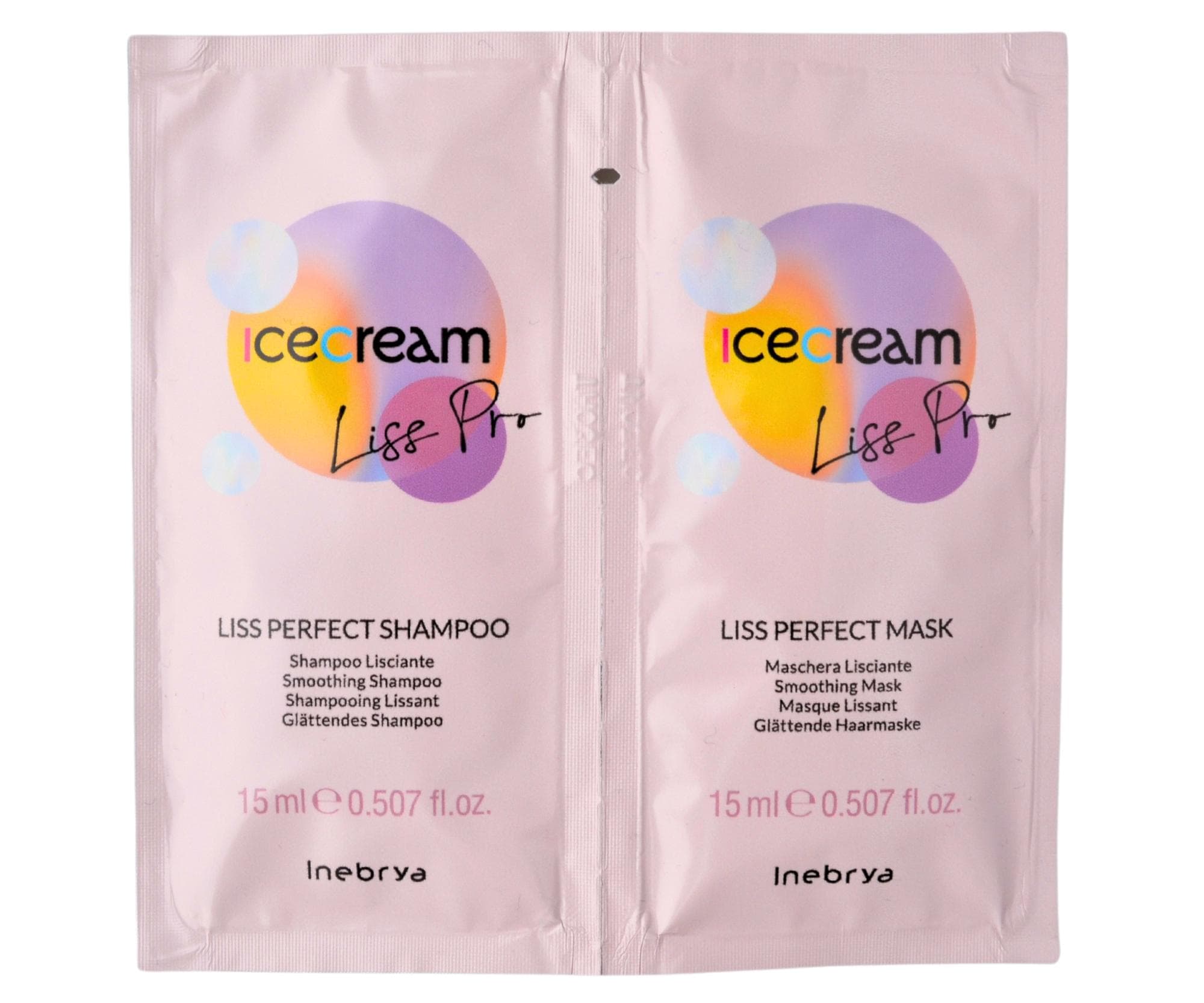 Szampon i maska do włosów puszących się i niesfornych Inebrya Ice Cream Liss Pro -