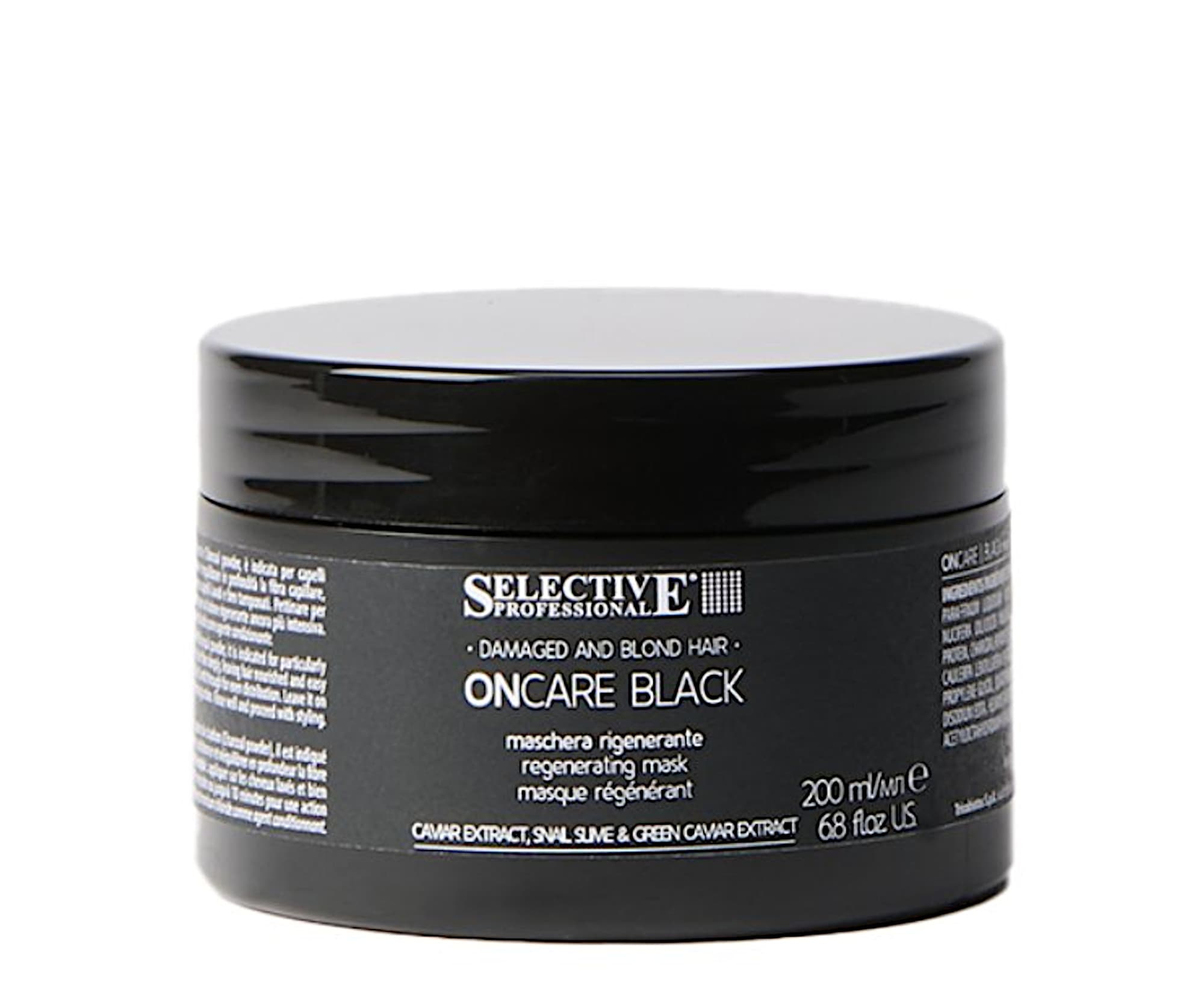 Maska regenerująca do włosów zniszczonych Selective Professional OnCare Black Regenerating Mask -