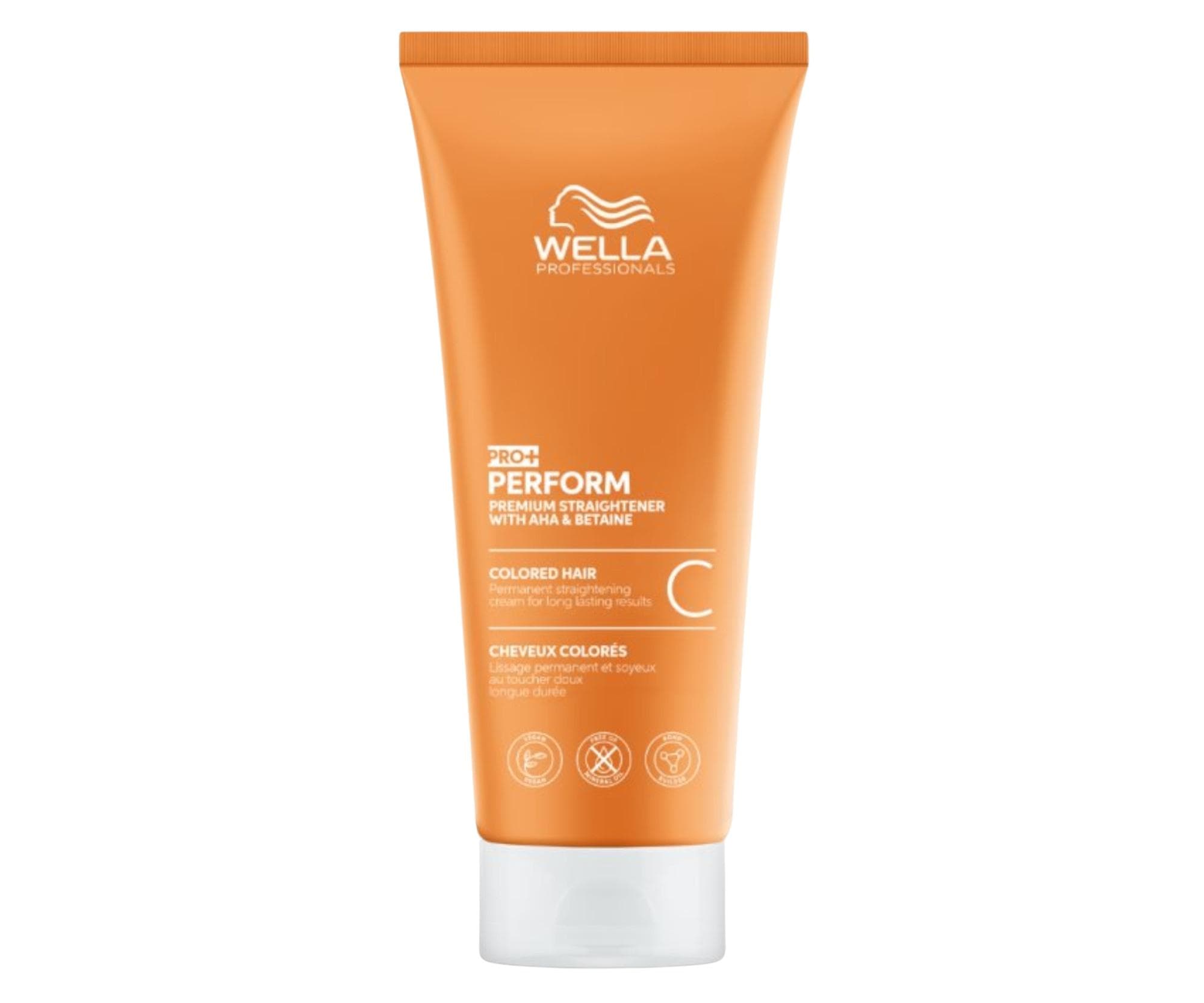 Krem do trwałego prostowania kręconych farbowanych włosów Wella Professionals Pro+ Perform C -