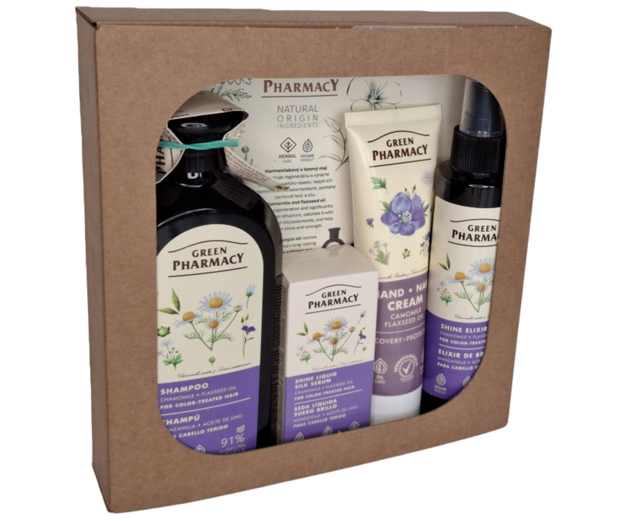 Chamomile & Flaxseed oil Set zestaw upominkowy do włosów farbowanych