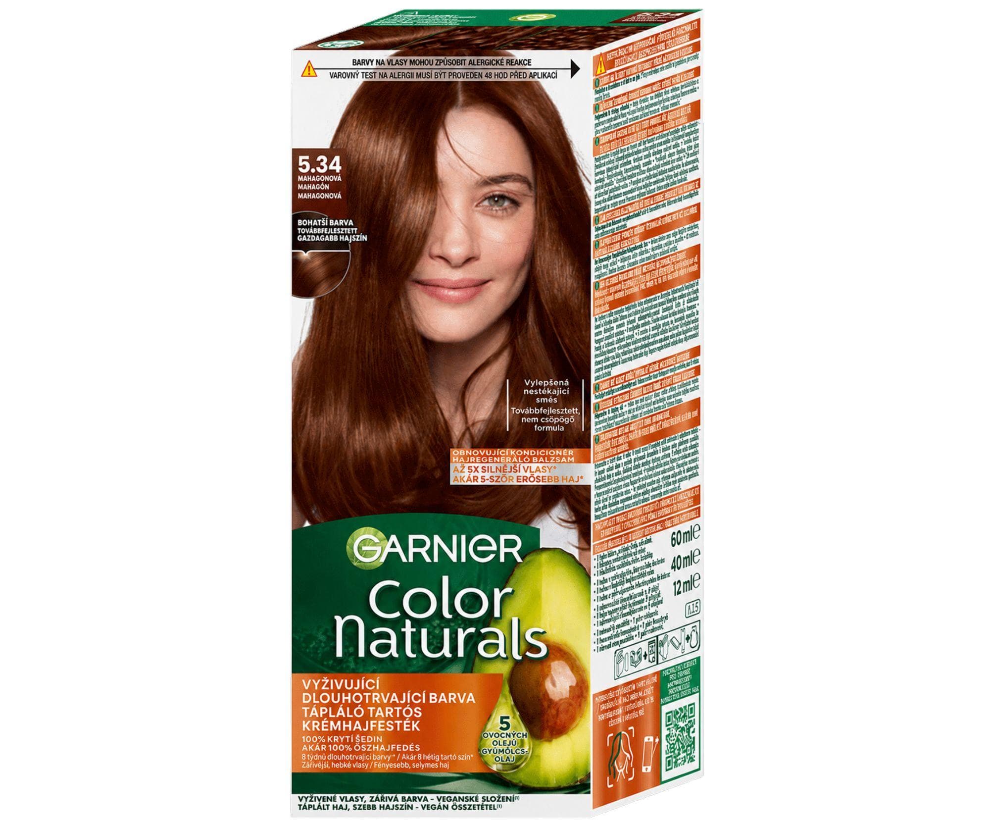 Farba do trwałej koloryzacji Garnier Color Naturals 5.34 mahoniowy brąz