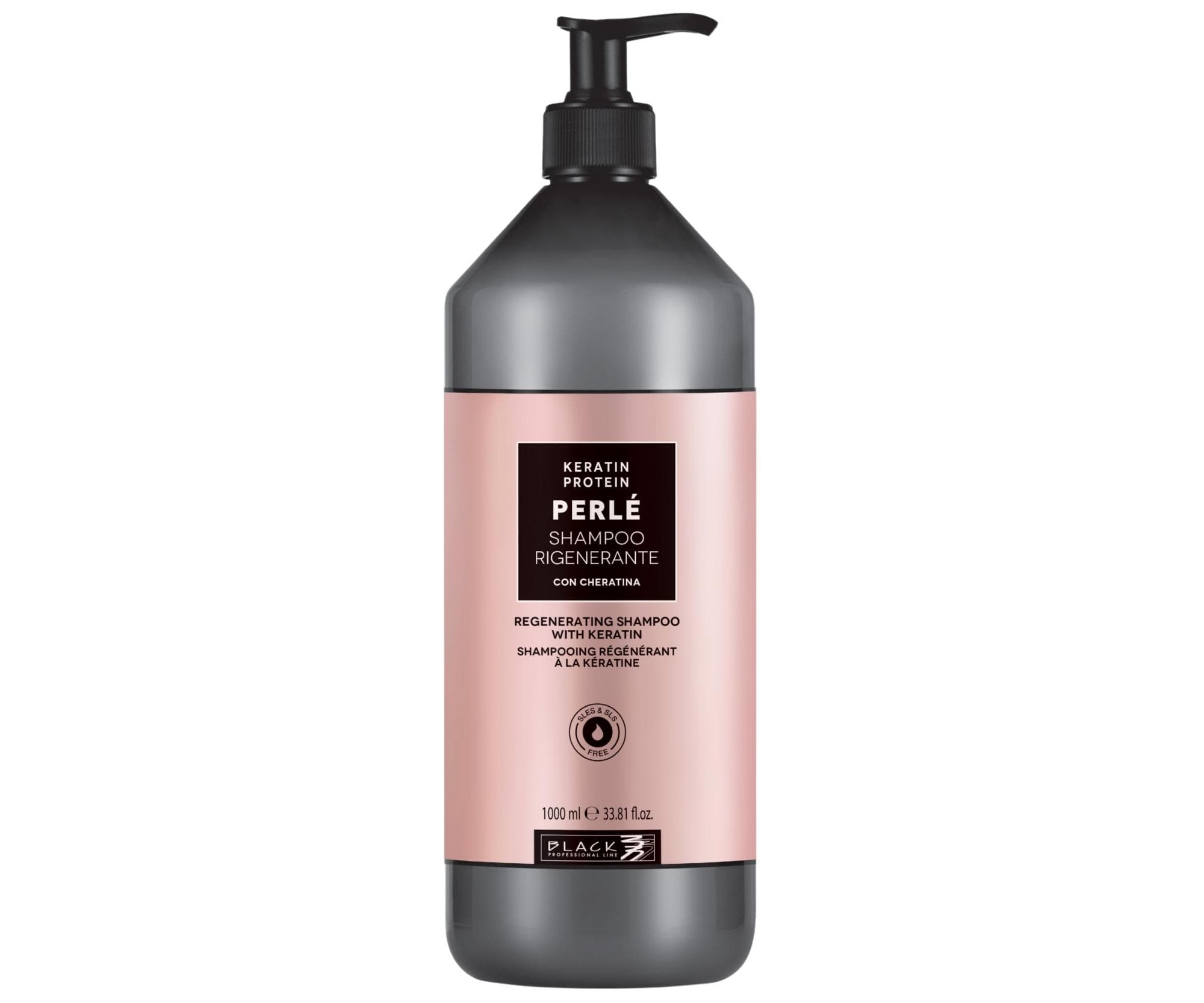 Szampon regenerujący i wzmacniający włosy zniszczone Black Professional Perlé Keratin Protein Shampoo -