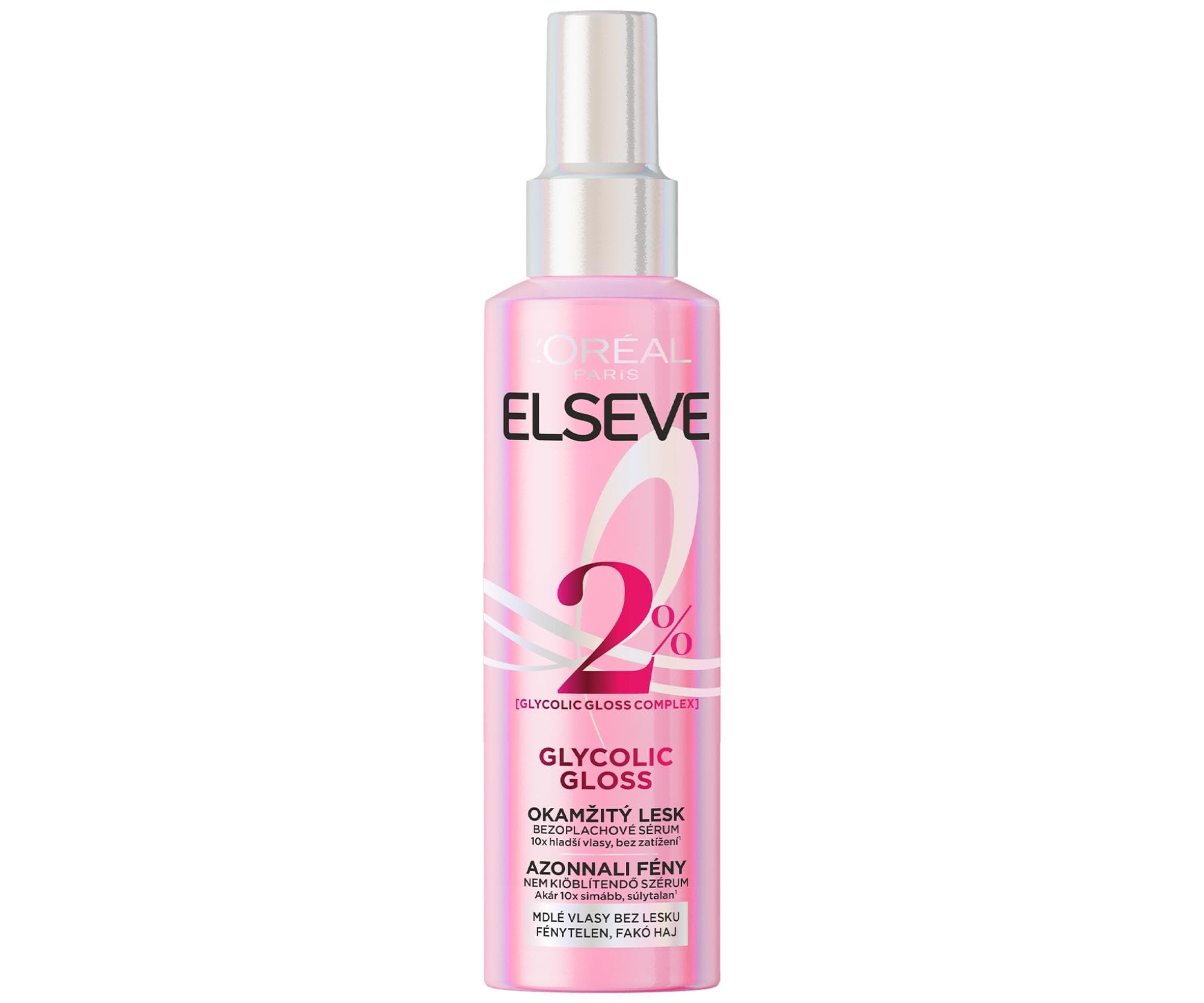 Termoochronne serum wygładzające w sprayu nadające włosom lśniący połysk Loréal Paris Elseve Glycolic Gloss -