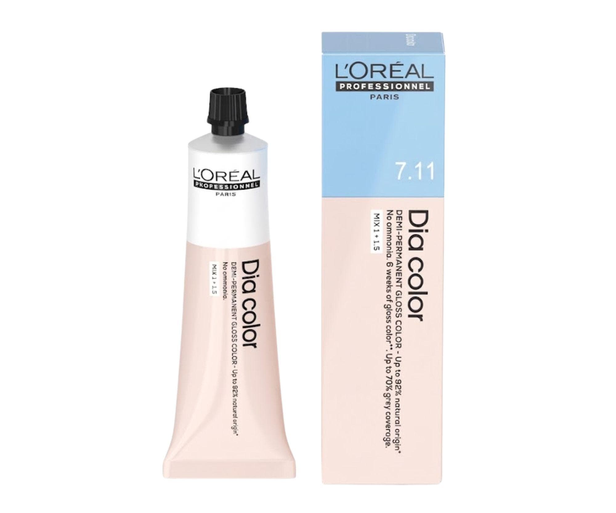 Farba do włosów ton w ton Loréal Professionnel Dia color - 7.11 blond popielaty intensywny