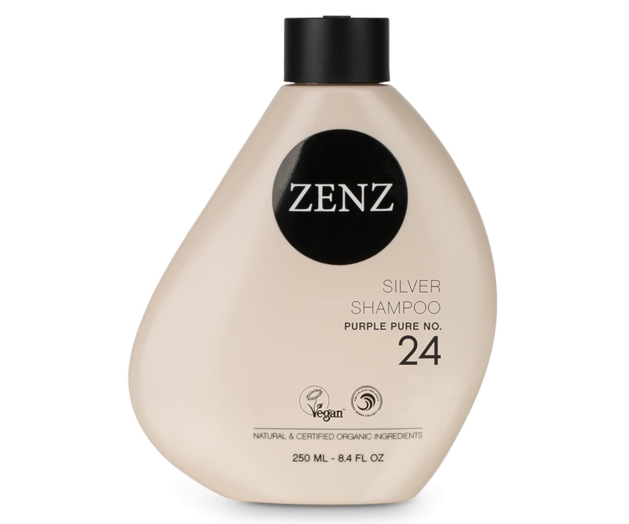 Fioletowy szampon do włosów blond i siwych Zenz Silver Shampoo Purple Pure No. 24 -