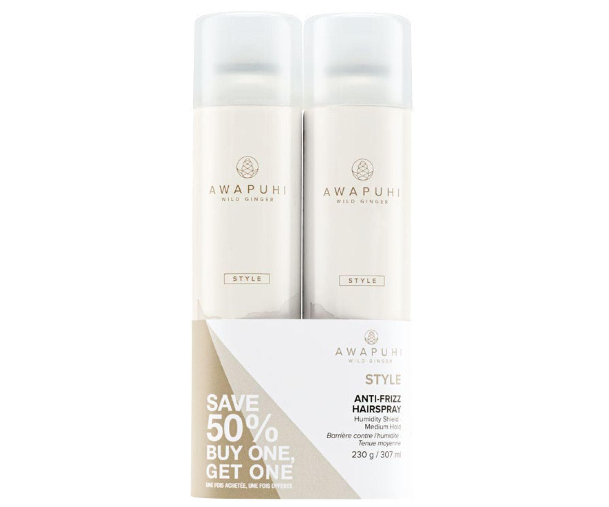 Zestaw lakierów utrwalających przeciwko puszeniu się włosów Paul Mitchell Awapuhi Wild Ginger Style Anti-Frizz Hairspray - 307