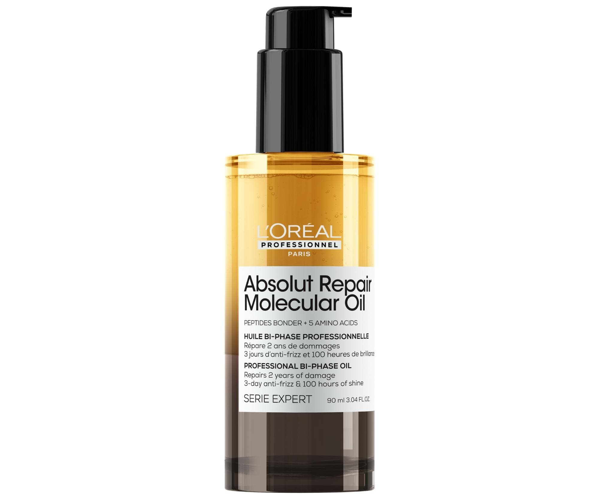 Olejek dwufazowy do wszystkich rodzajów zniszczonych włosów Loréal Professionnel Serie Expert Absolut Repair Molecular Oil - 90