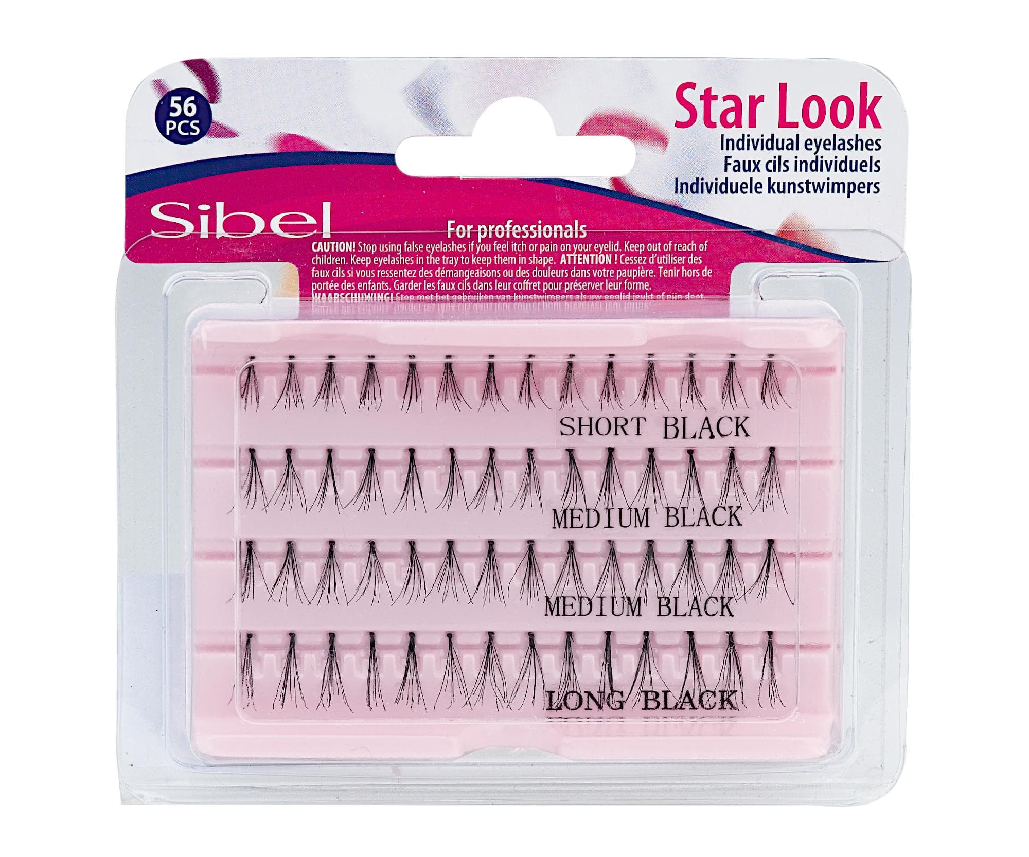 Star Look Individual Eyelashes — kępki rzęs, Mix S/M
