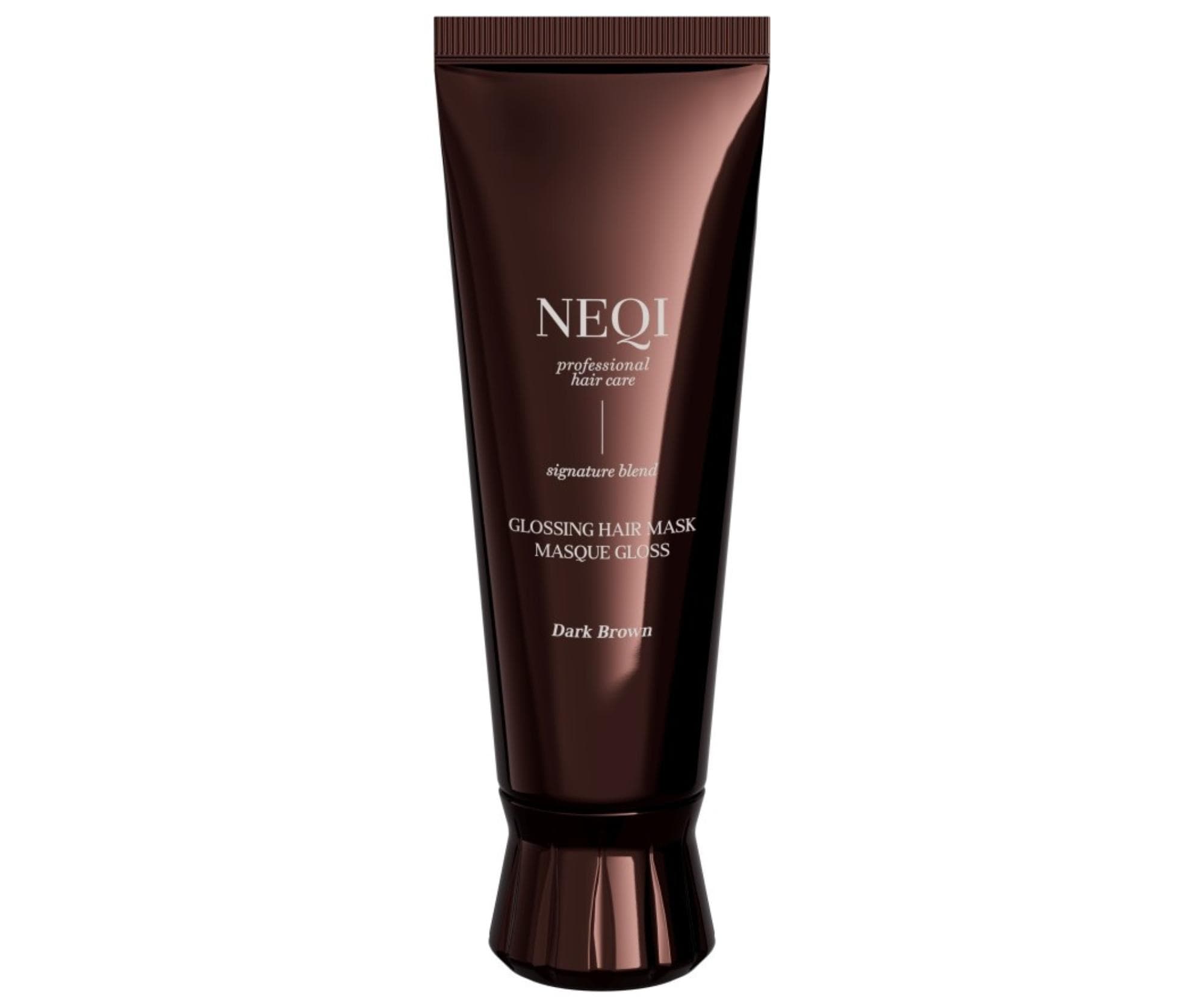 Maska koloryzująca do włosów Neqi Glossing Hair Mask Dark Brown - - ciemny brąz