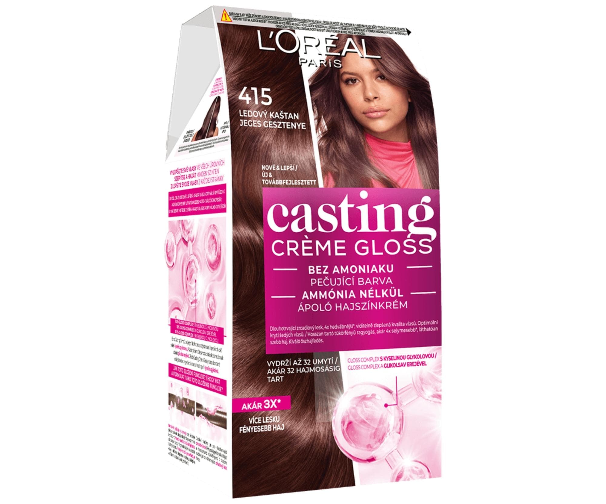 Farba do włosów bez amoniaku Loréal Casting Créme Gloss - 554 ognista czekolada