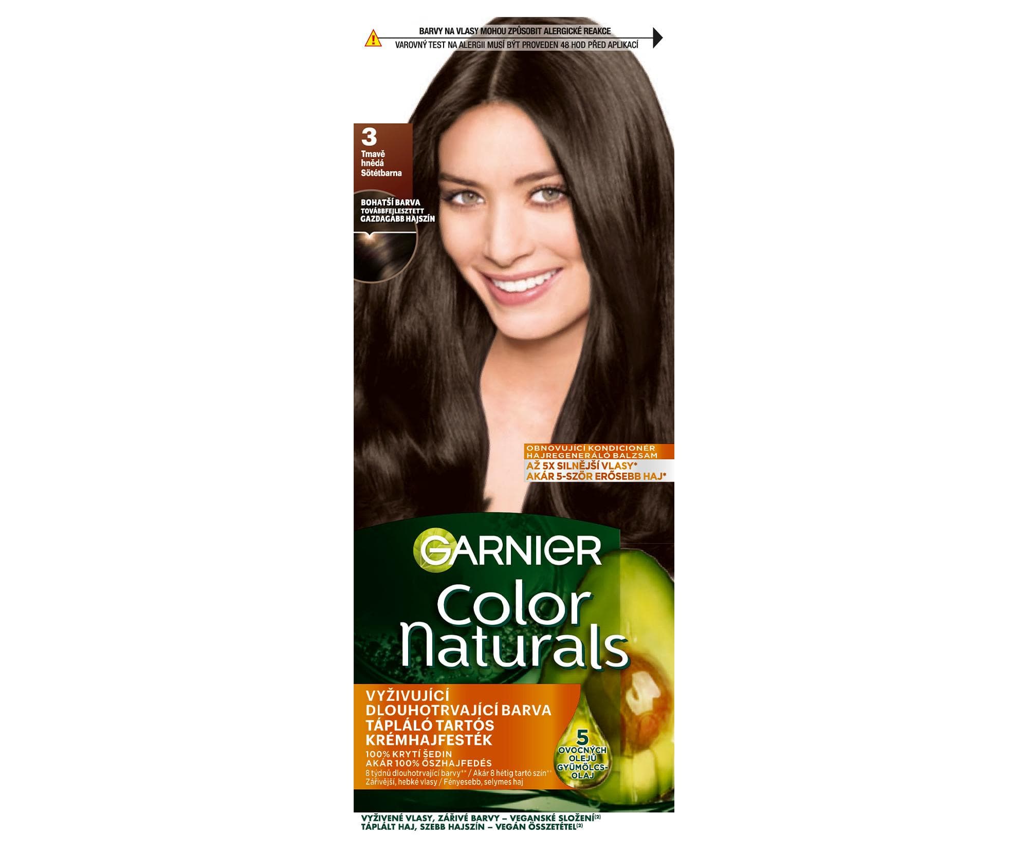 Farba do trwałej koloryzacji Garnier Color Naturals 3 ciemny brąz