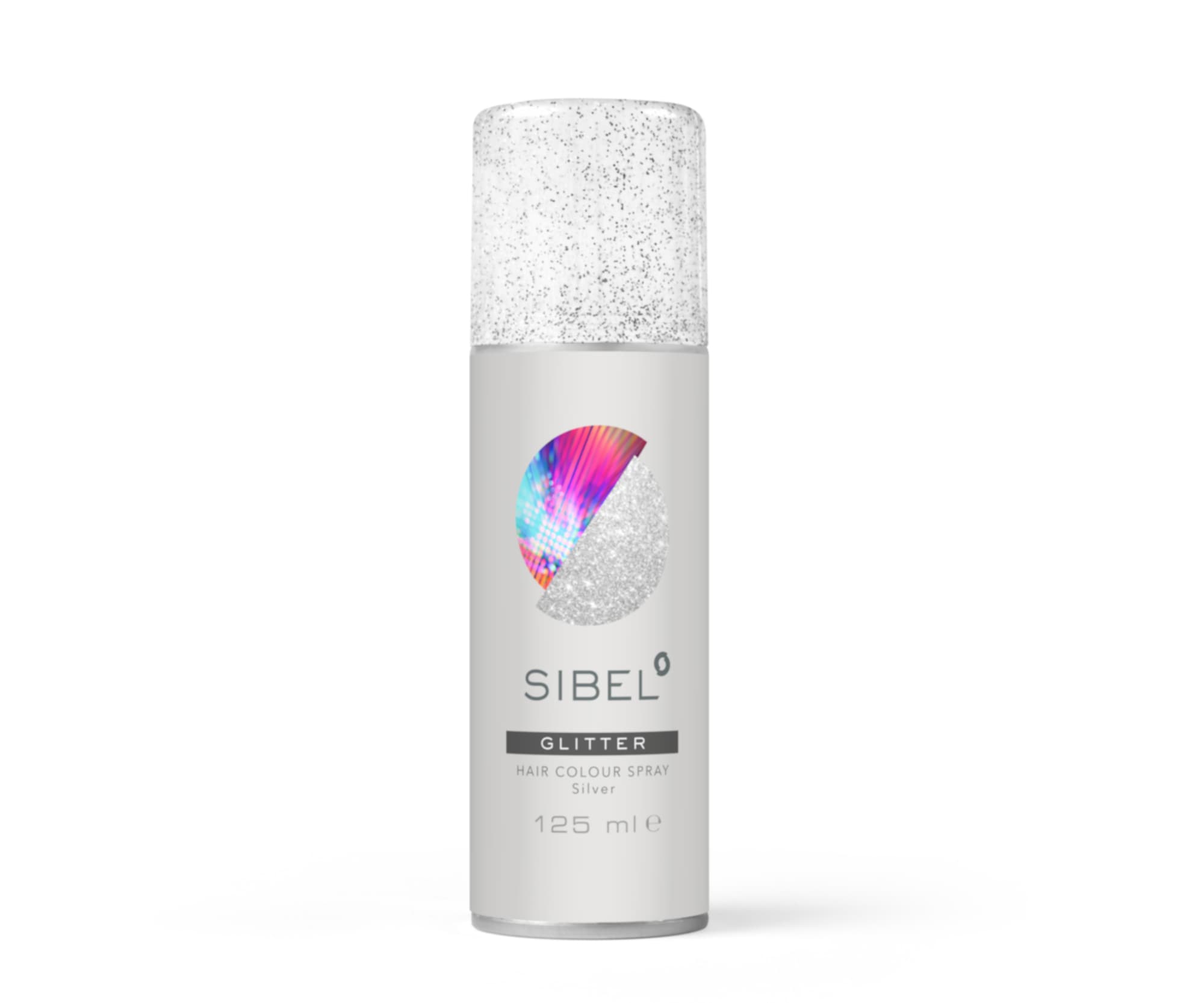 Koloryzujący spray do włosów Sibel Hair Colour - srebrny brokat