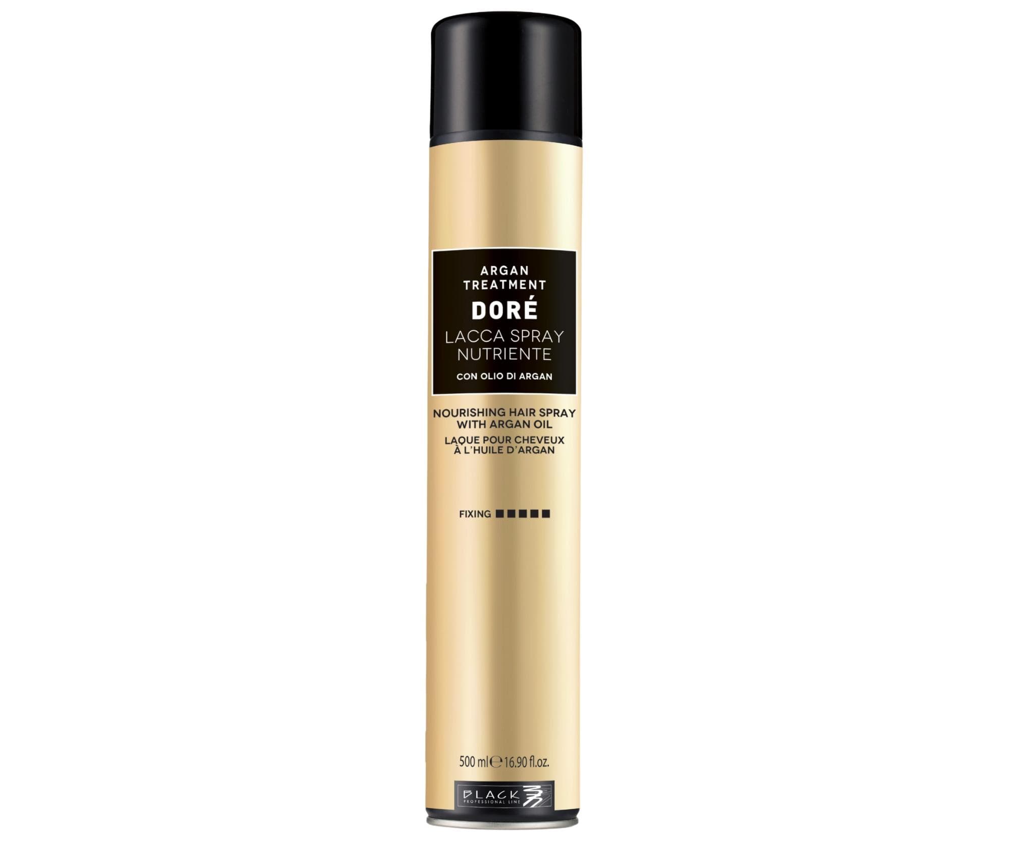 Lakier do włosów maksymalnie utrwalający Black Professional Doré Argan Treatment -