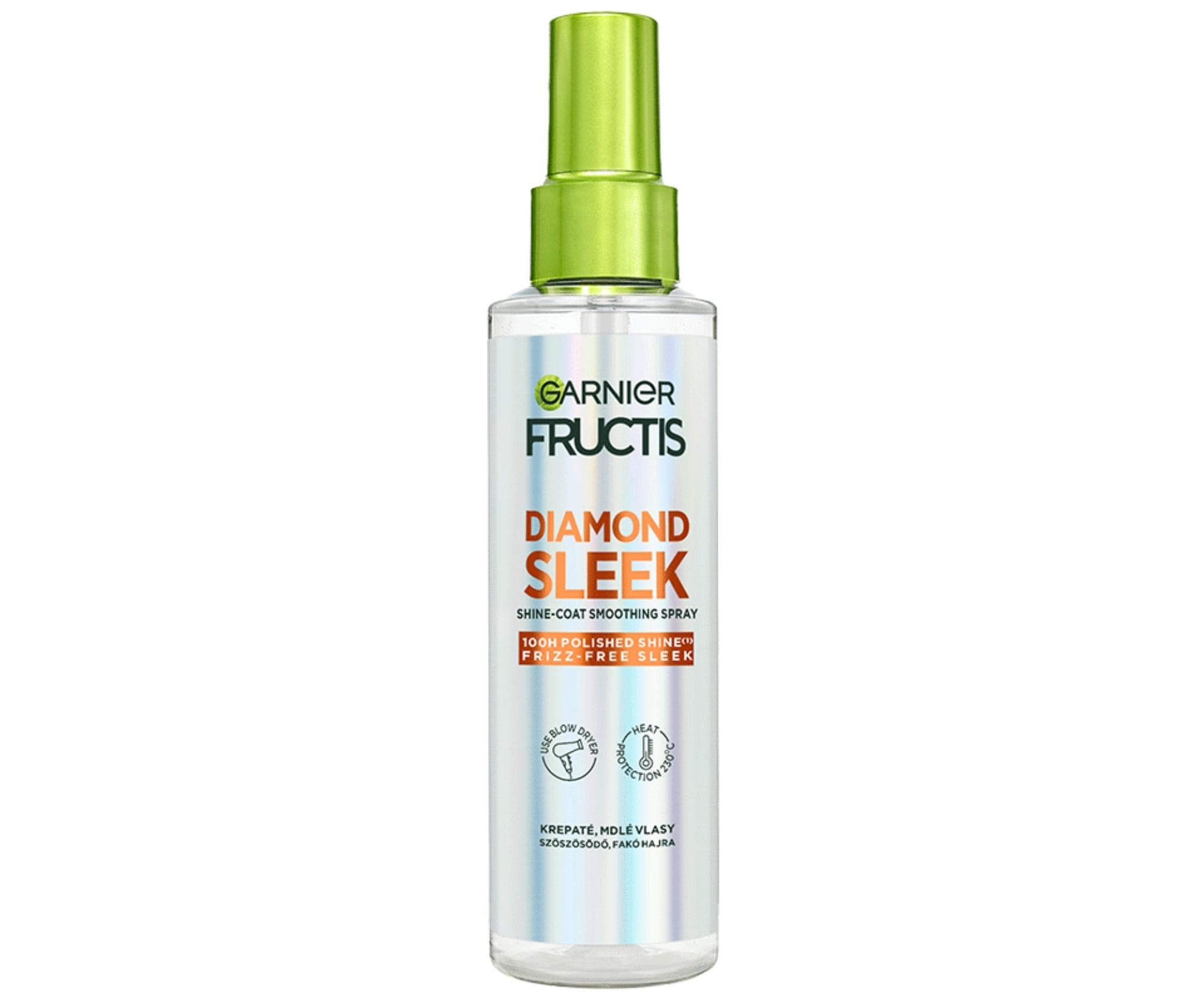 Termoochronne serum wygładzające w sprayu nadające włosom lśniący połysk Garnier Fructis Diamond Sleek Spray -