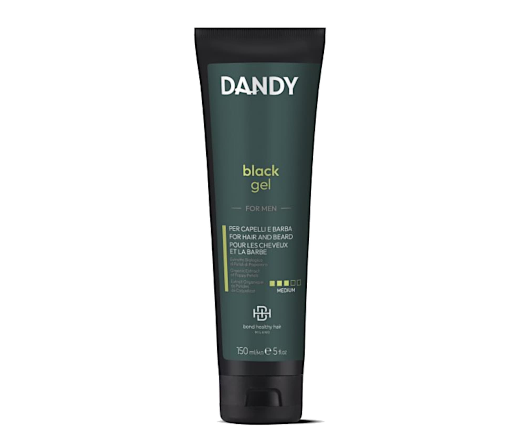 Żel do tonowania siwizny włosów i brody Dandy Beard & Hair Black Gel For Men -