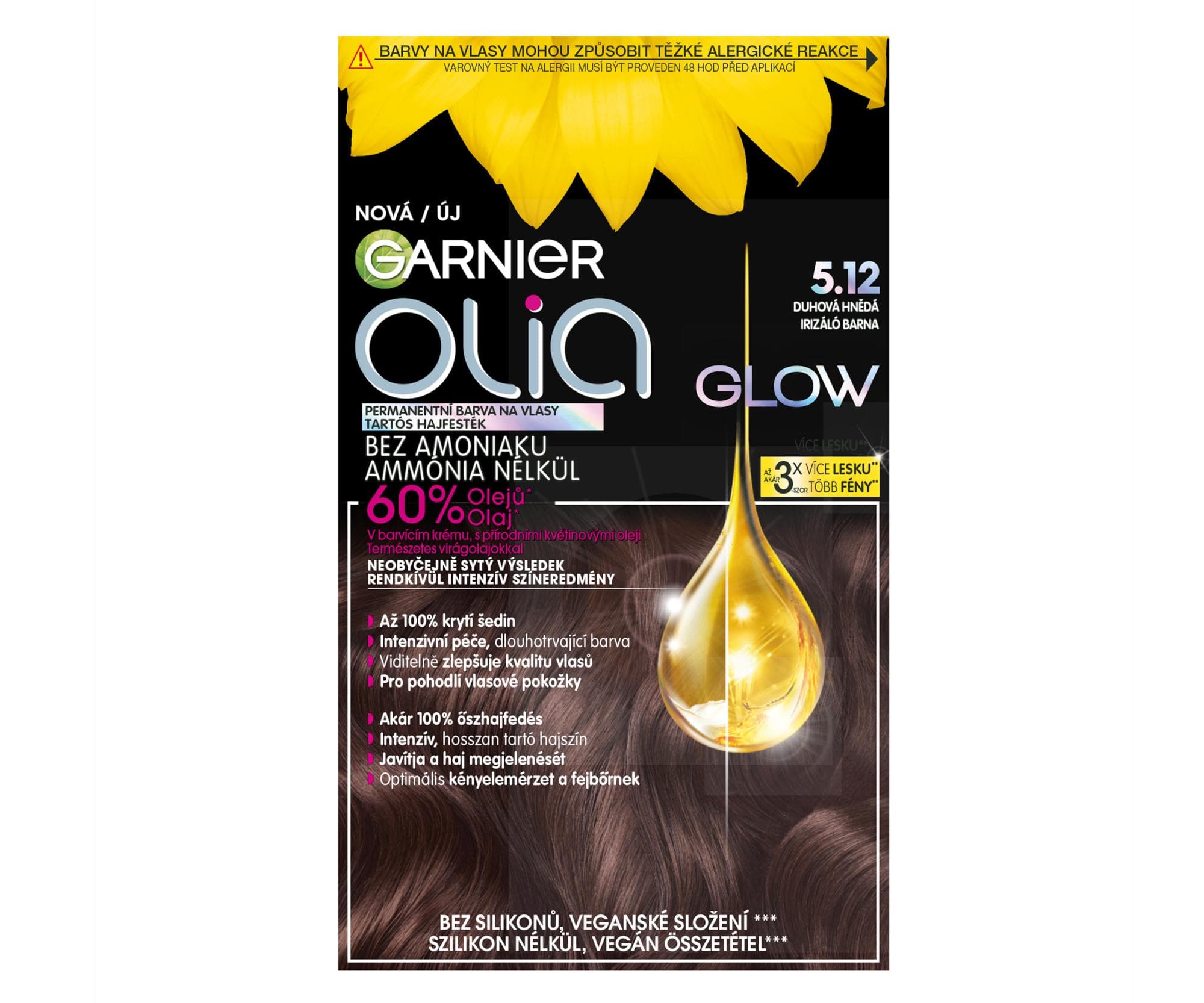 Olia Big Kit trwała farba do włosów odcień 5.12 Iridescent Brown