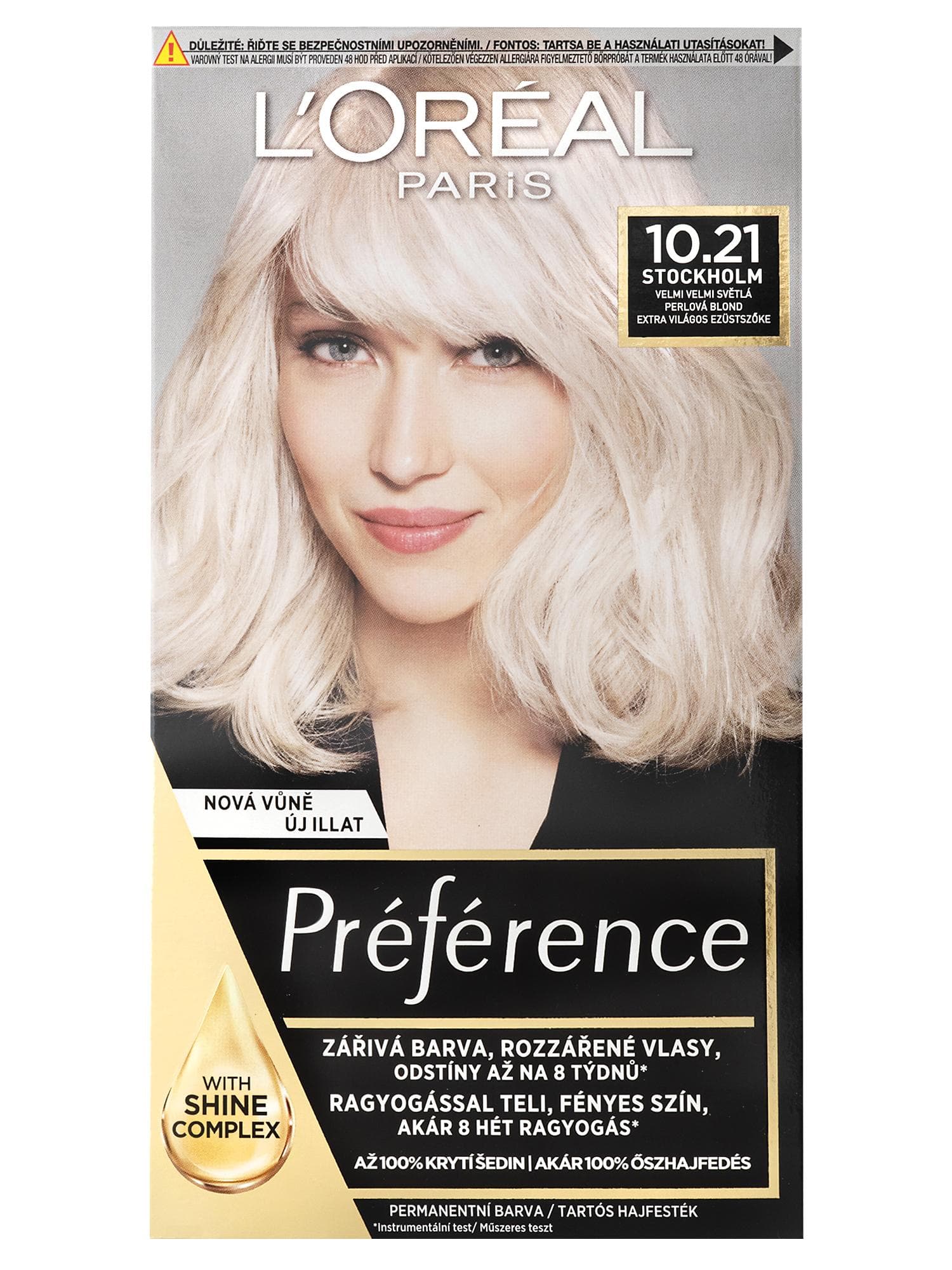 Farba do trwałej koloryzacji Loréal Préférence 10.21 Stockholm bardzo bardzo jasny perłowy blond