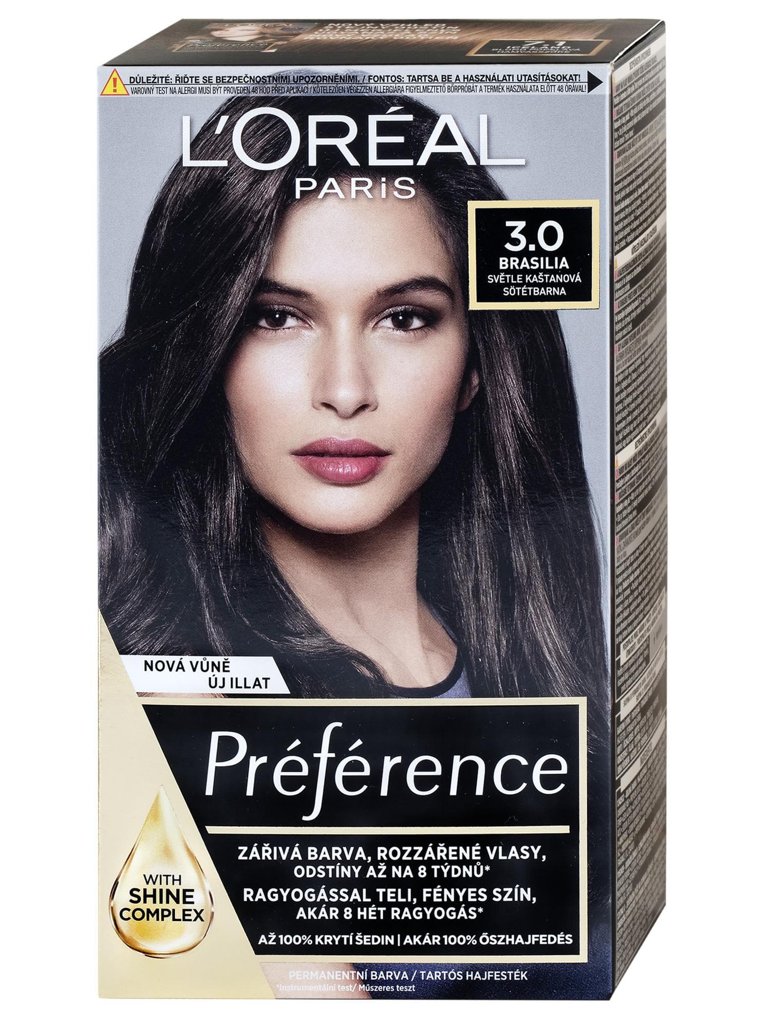 Farba do trwałej koloryzacji Loréal Préférence 3.0 Brasilia ciemny brąz