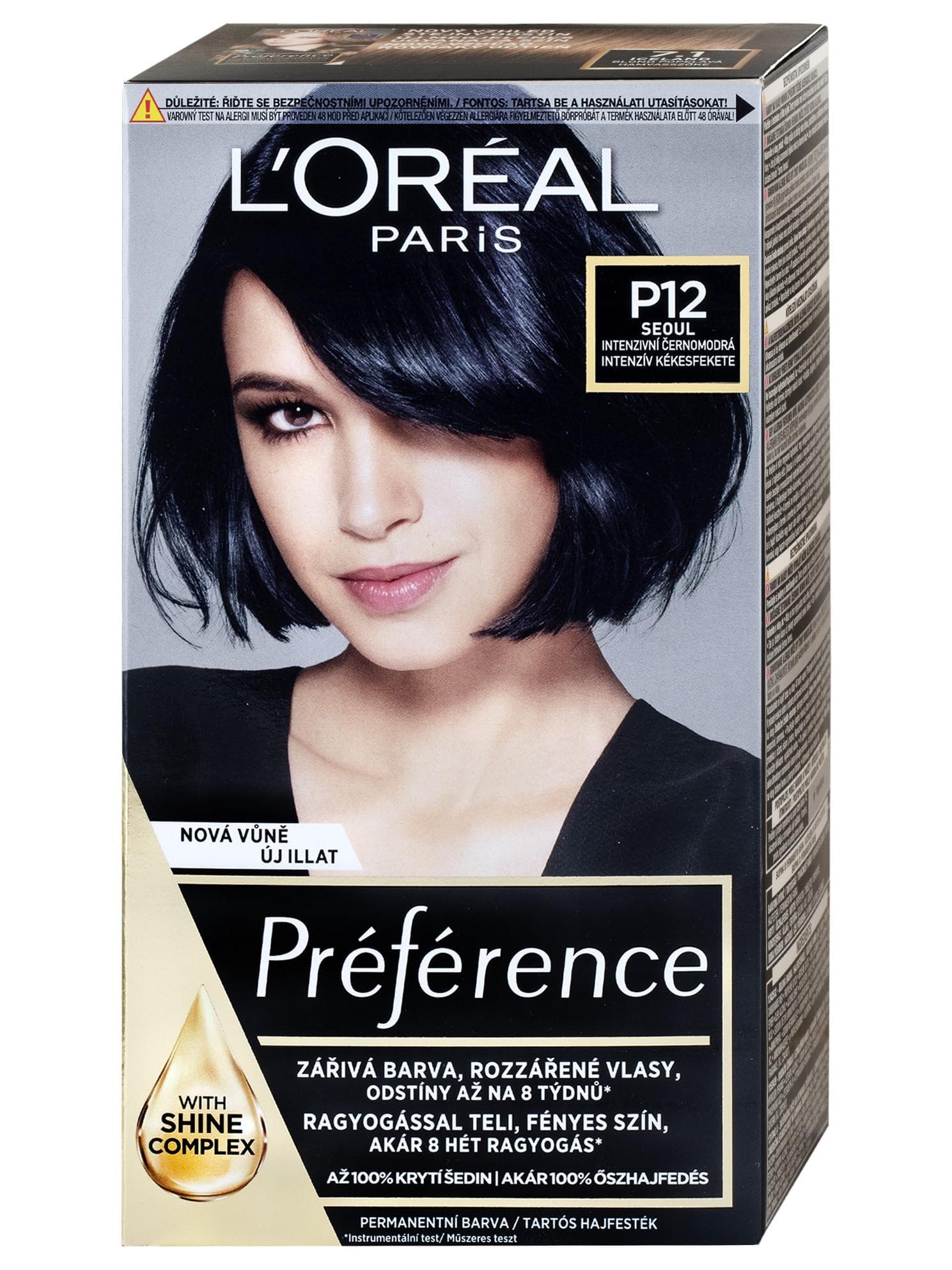 Farba do trwałej koloryzacji Loréal Préférence P12 Seoul intensywna granatowa czerń