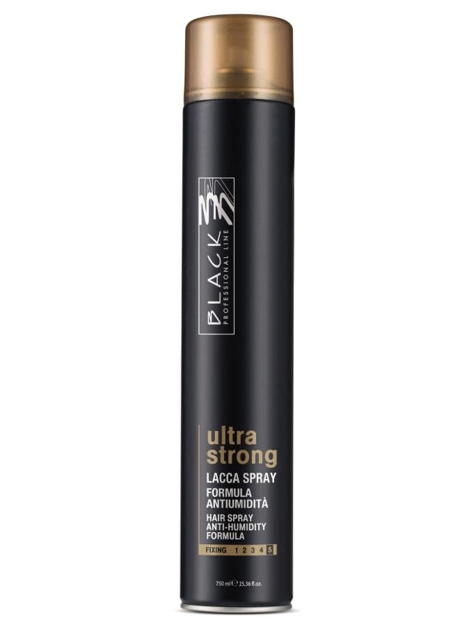 Lakier do włosów maksymalnie utrwalający Black Ultra Strong -