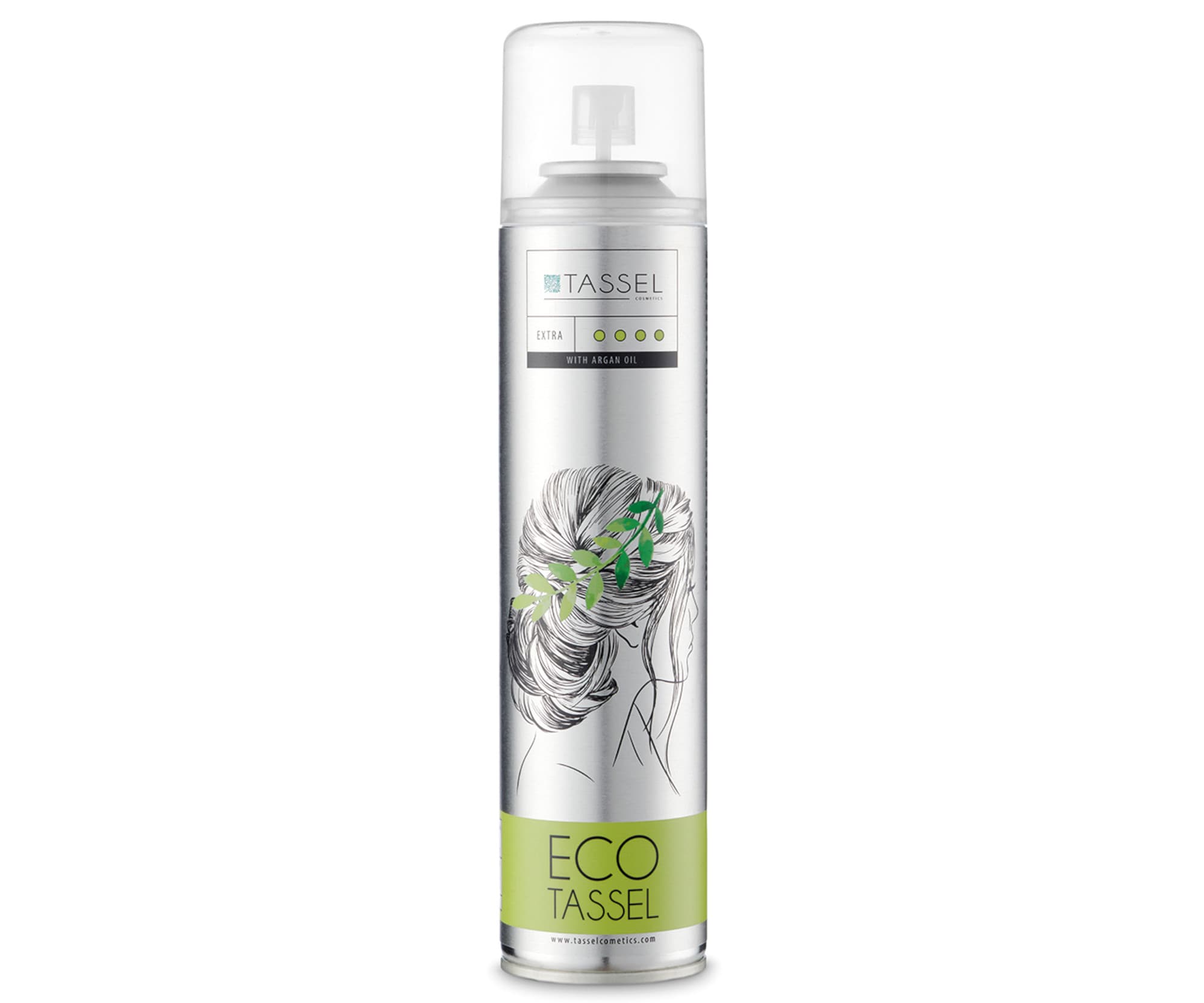 Lakier do włosów mocno utrwalający bez gazu Tassel Cosmetics Eco Tassel -