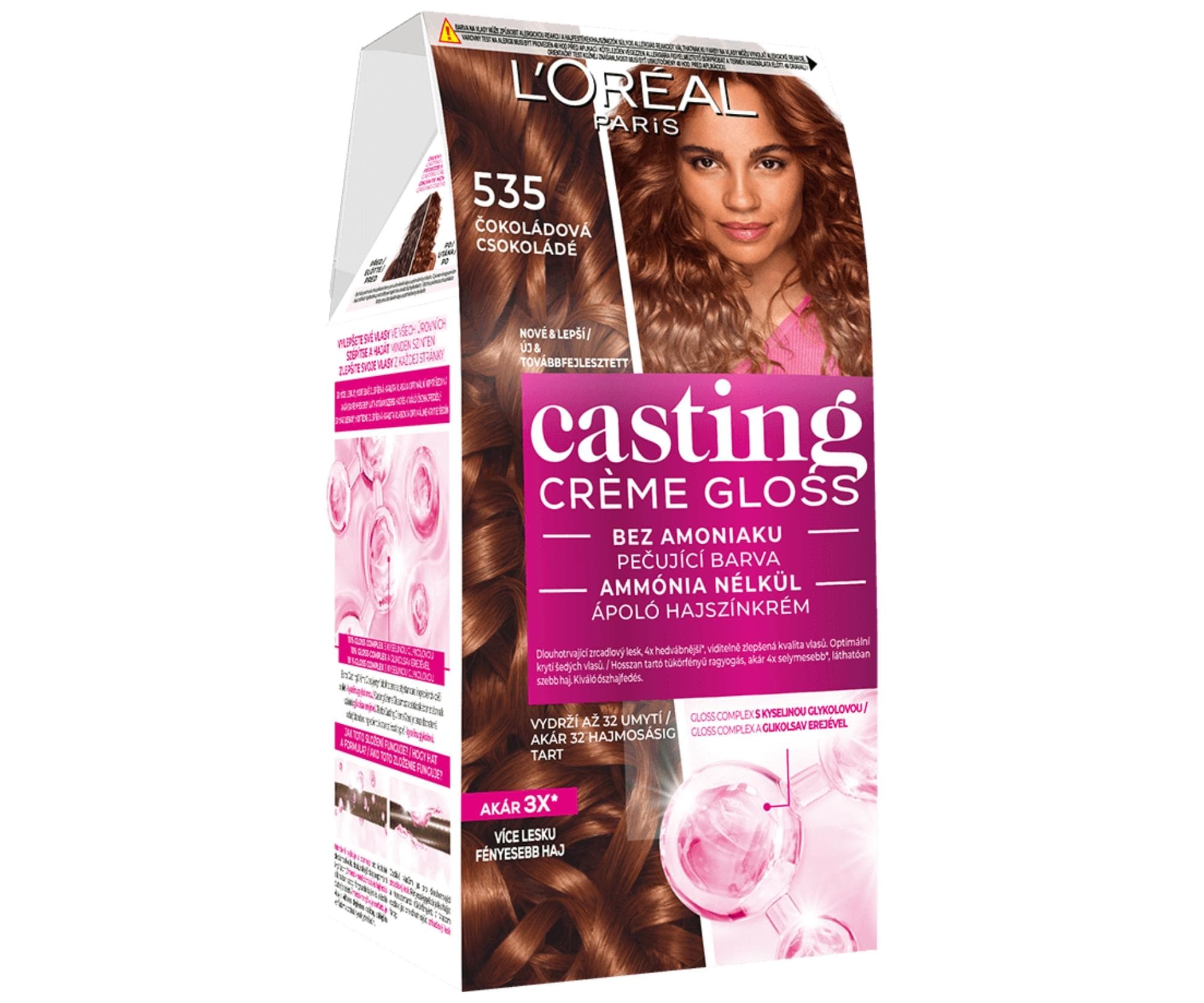 Farba do włosów bez amoniaku Loréal Casting Créme Gloss - 535 czekolada