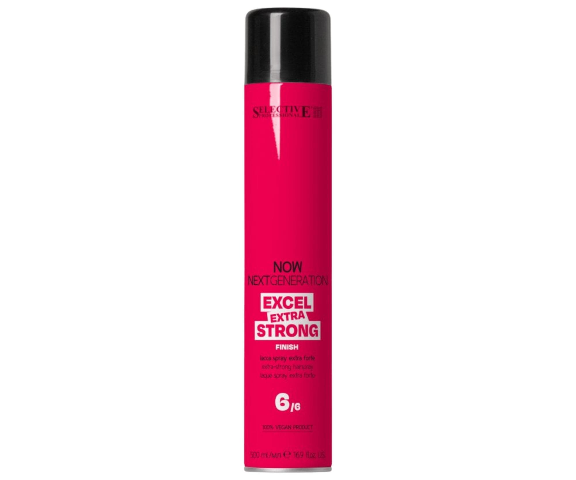 Lakier do włosów ekstra mocno utrwalający Selective Professional Now Next Generation Excel Extra Strong Finish -