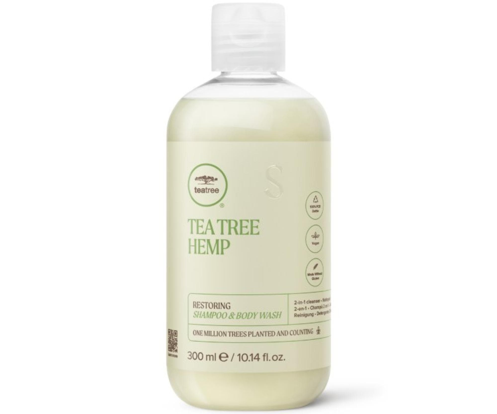 Regenerujący szampon i żel pod prysznic z olejem konopnym Paul Mitchell Tea Tree Hemp -