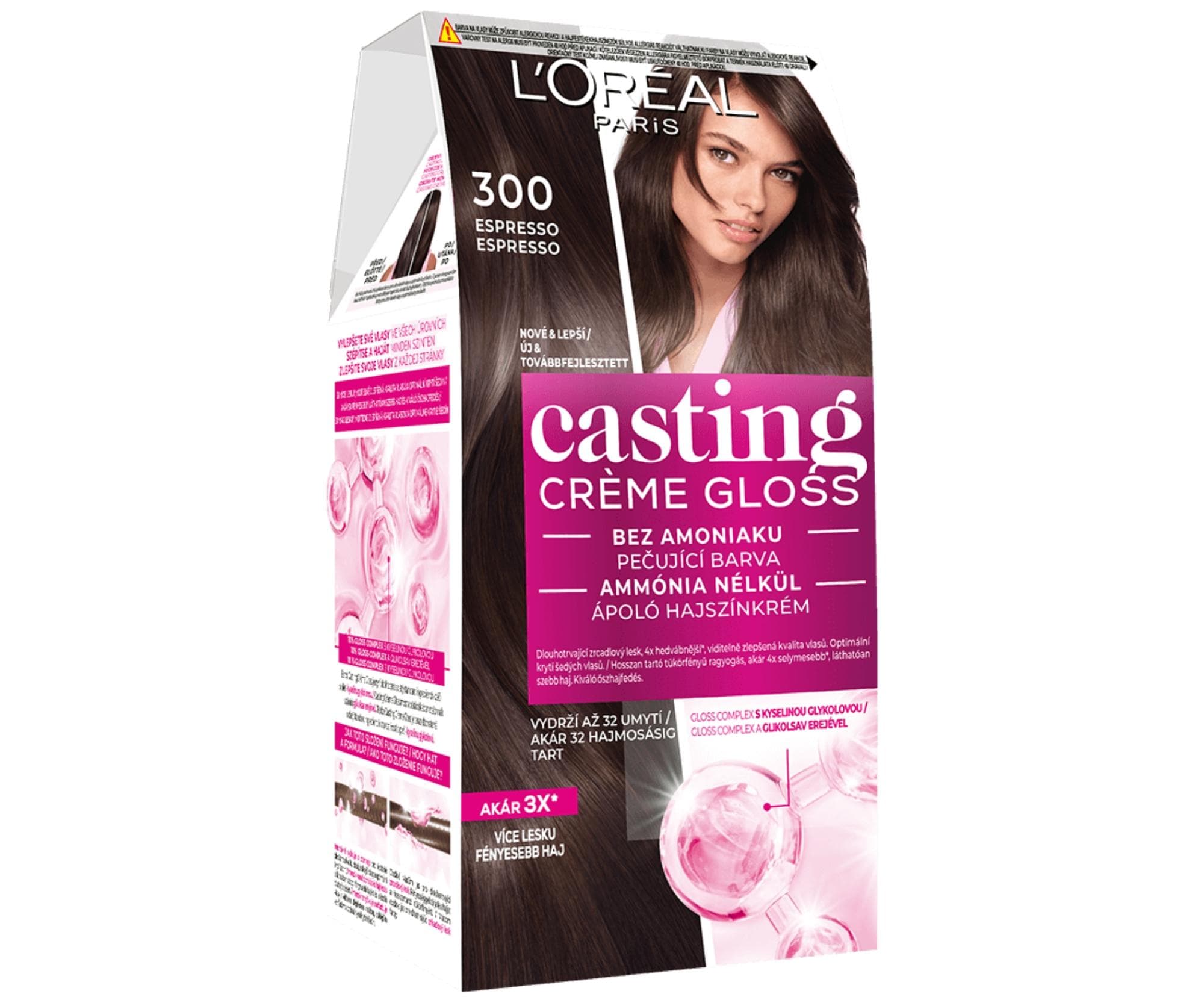 Farba do włosów bez amoniaku Loréal Casting Créme Gloss - 300 ciemny brąz