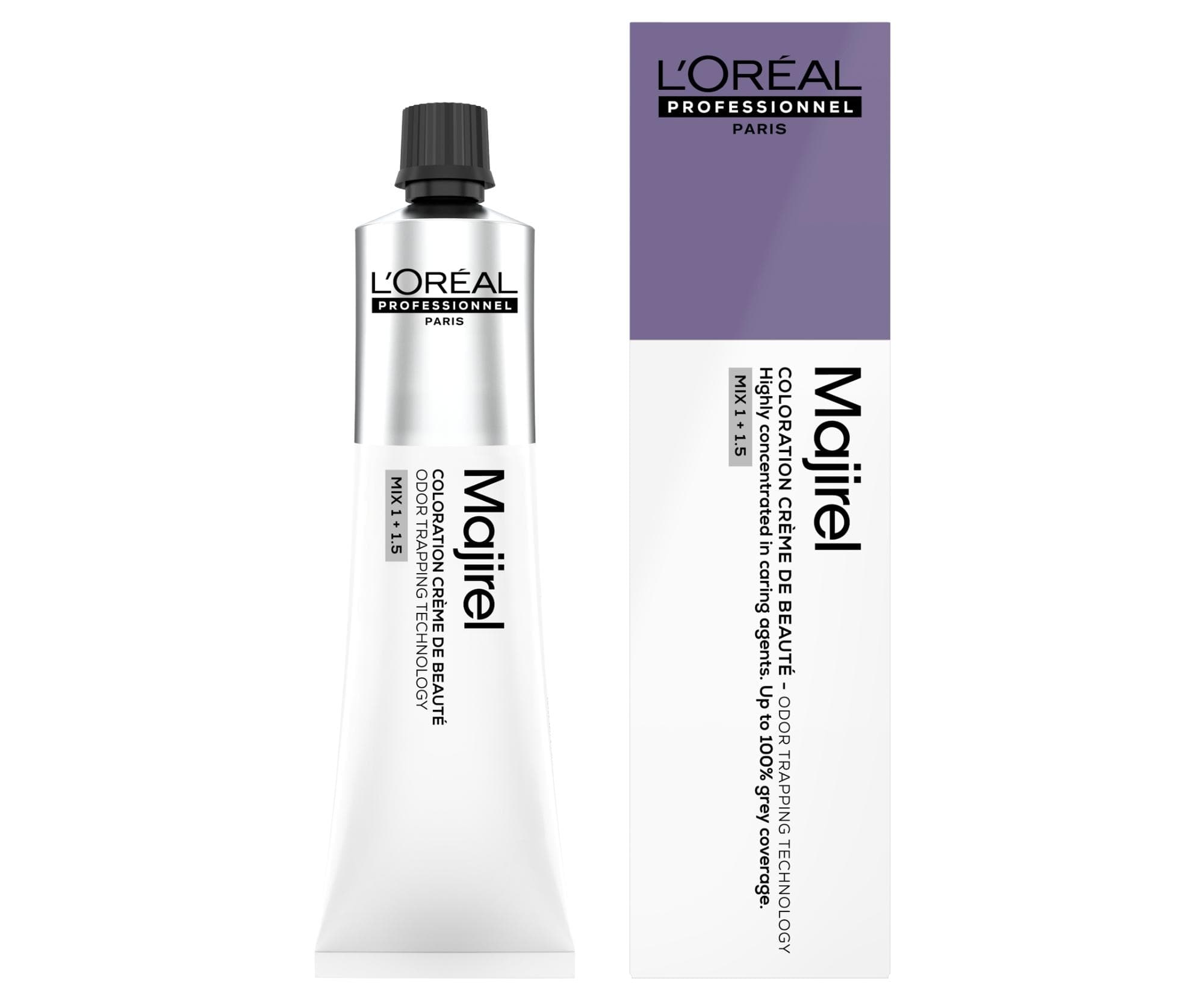 Farba do włosów Loréal Professionnel Majirel - 8.21 jasny blond opalizująco-popielaty
