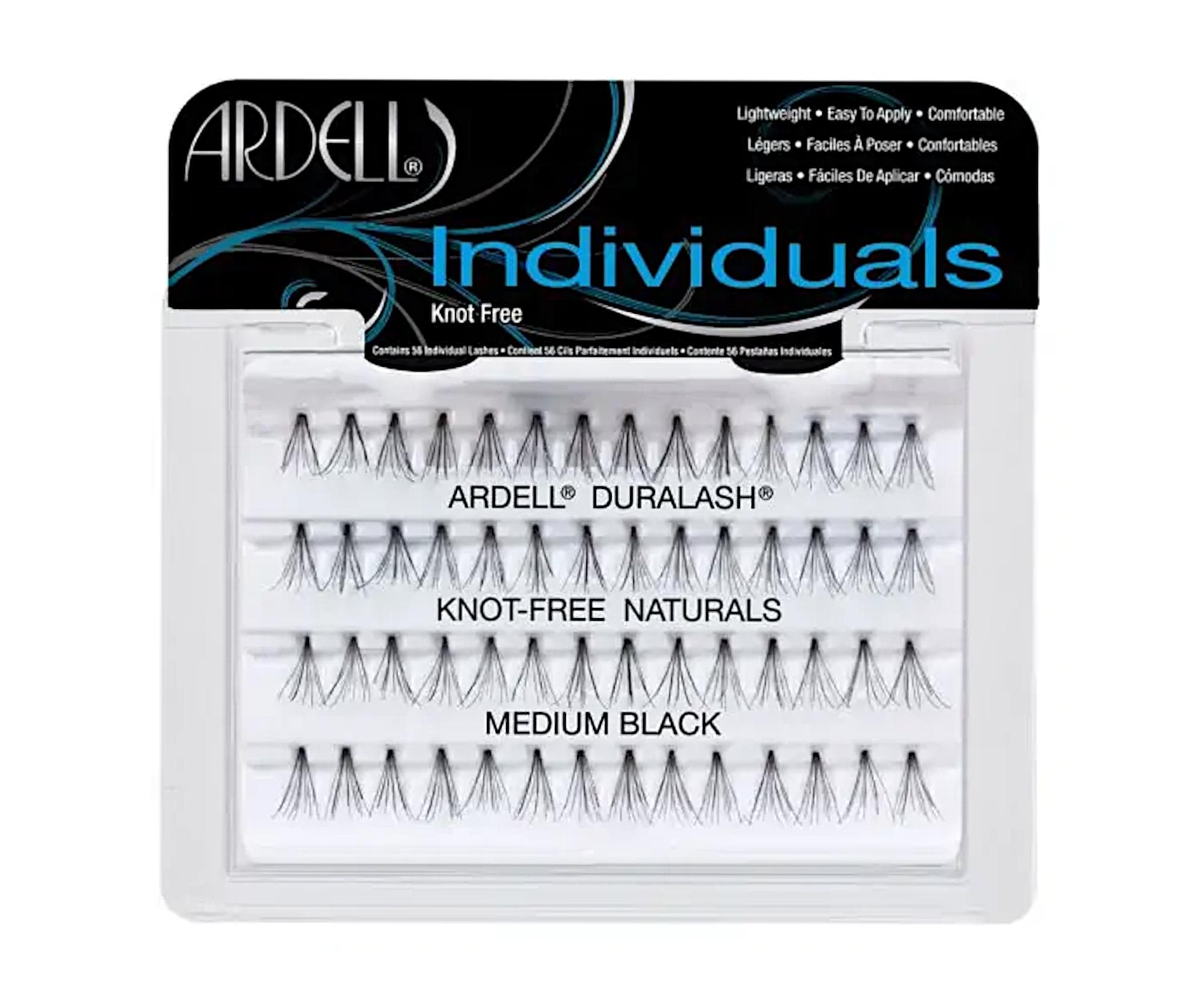 Individuals Duralash Naturals Knot-Free Naturals Medium Kępki sztucznych rzęs bez węzełków, średniej długości, czarne