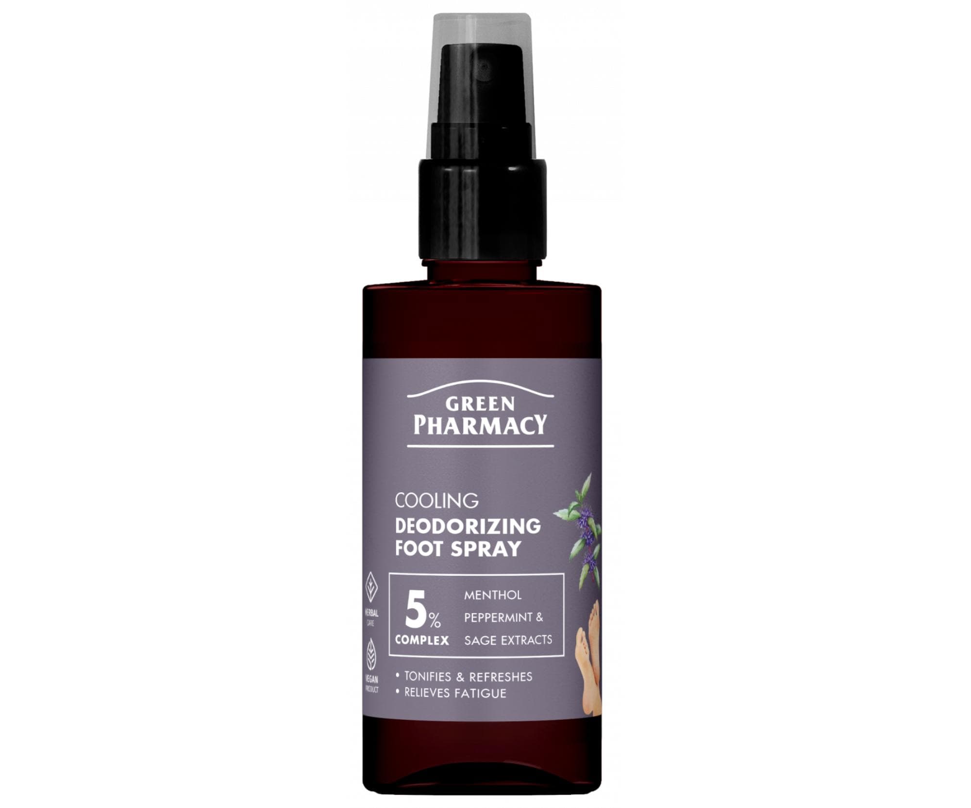 Dezodorant chłodzący do stóp Green Pharmacy Cooling Deodorizing Foot Spray -