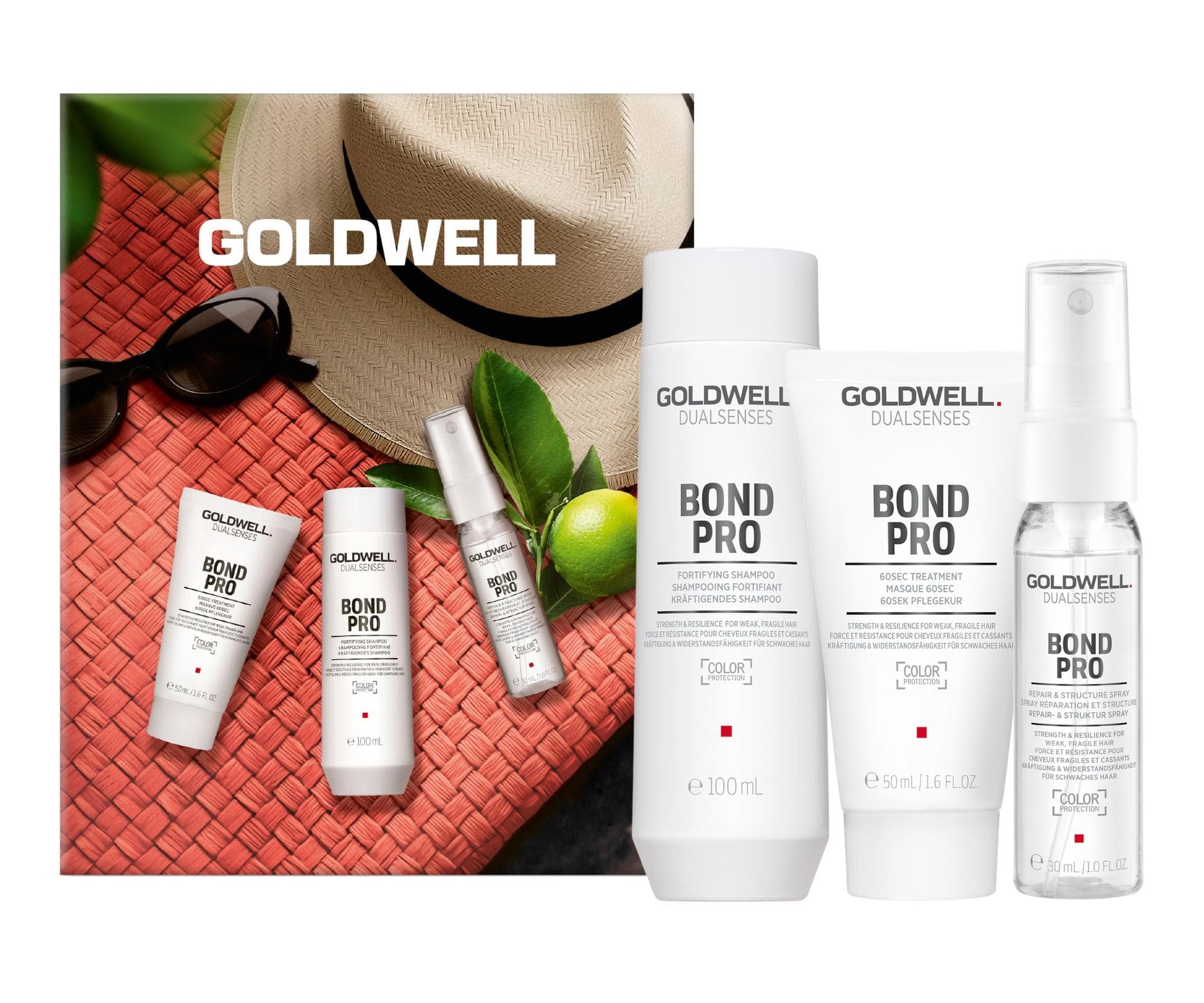 Zestaw upominkowy do włosów osłabionych i łamliwych Goldwell Dualsenses Bond Pro Travel Set
