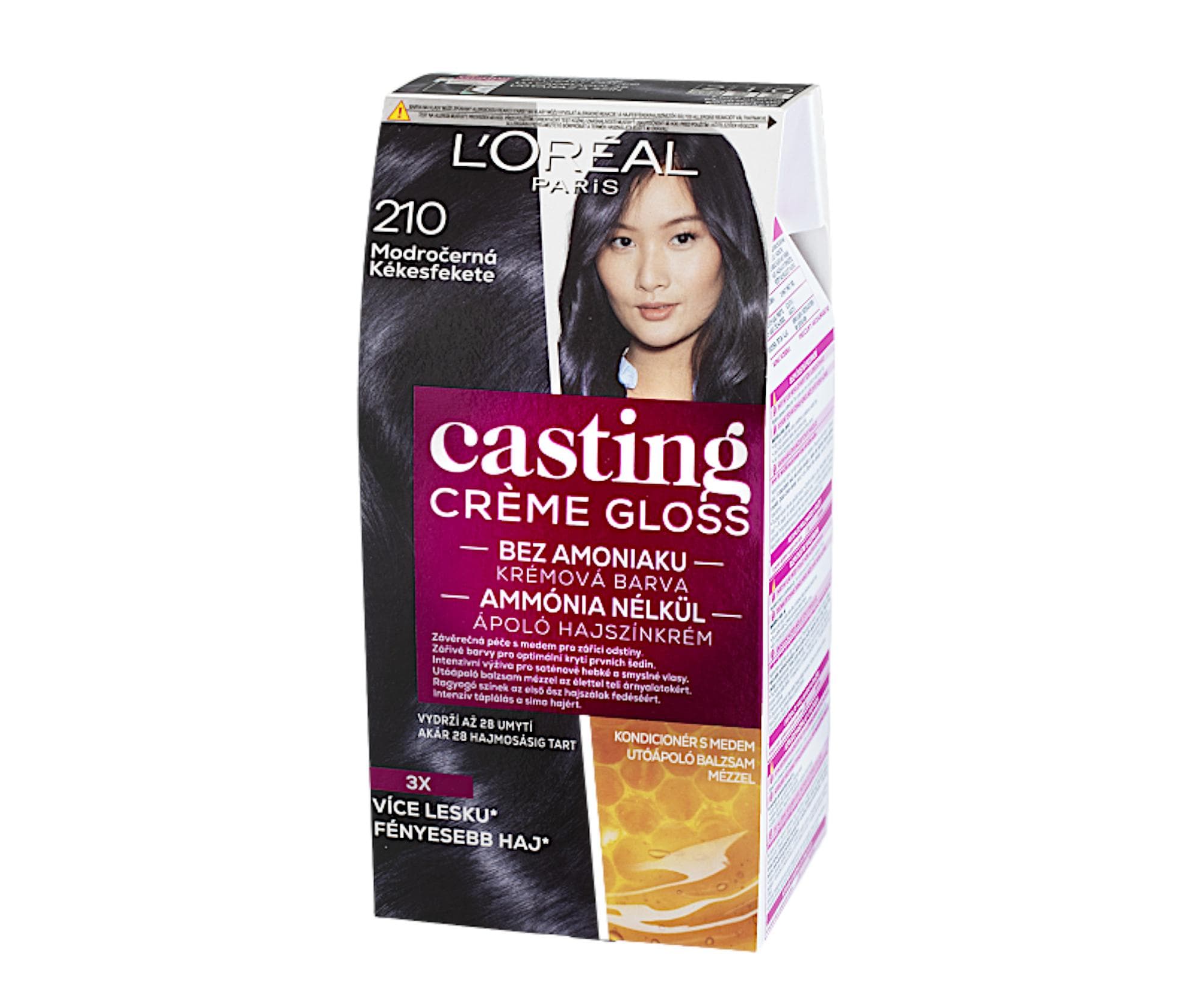 Farba do włosów bez amoniaku Loréal Casting Créme Gloss - 210 niebiesko-czarna