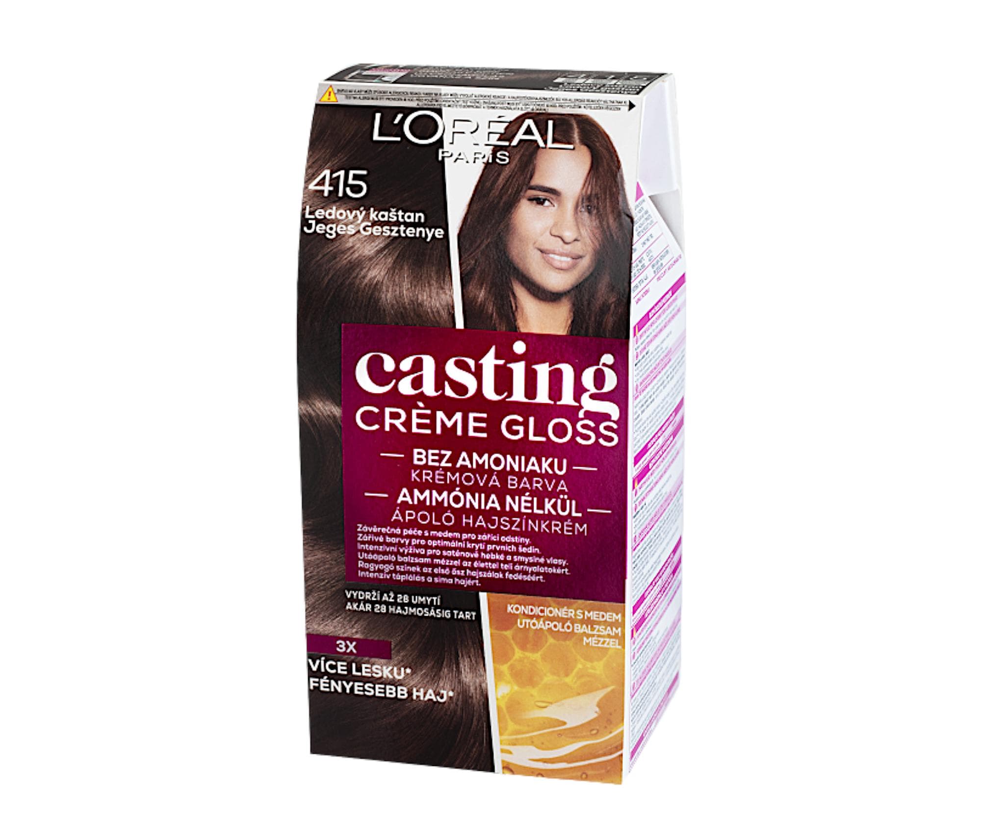 Farba do włosów bez amoniaku Loréal Casting Créme Gloss - 415 mroźny kasztan