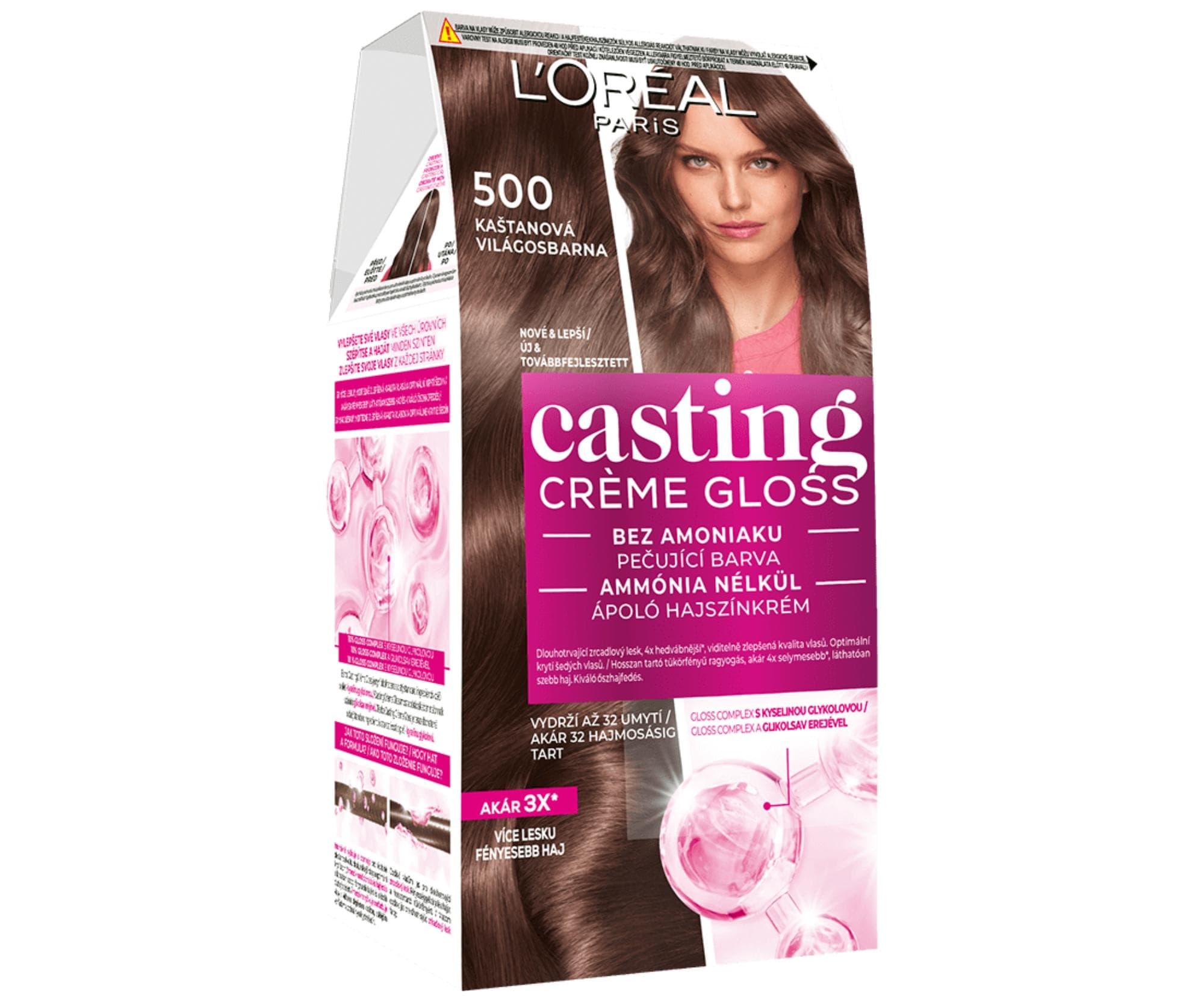 Farba do włosów bez amoniaku Loréal Casting Créme Gloss - 500 jasny brąz