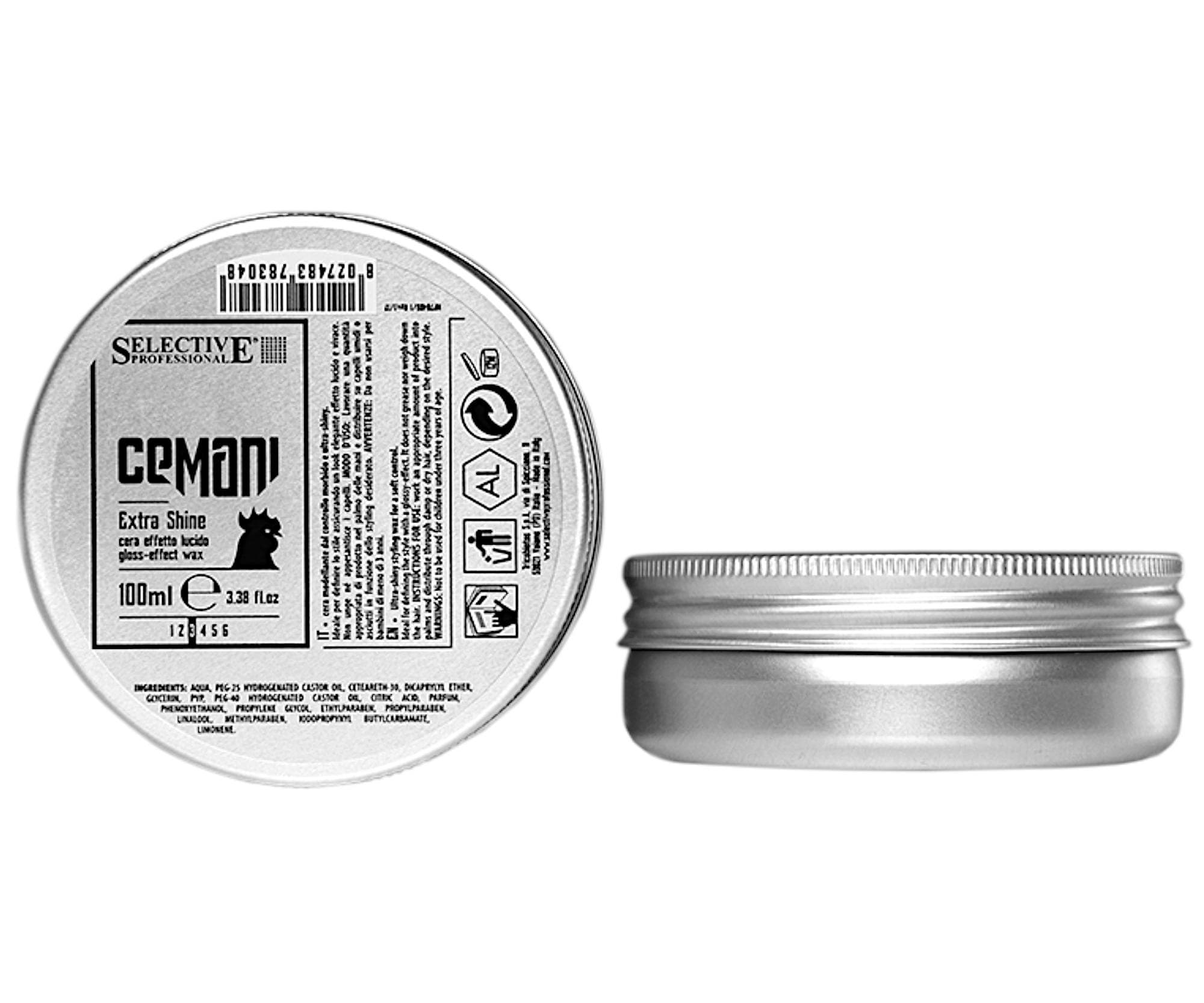 Wosk nabłyszczający do włosów dla mężczyzn Selective Professional Cemani Extra Shine -