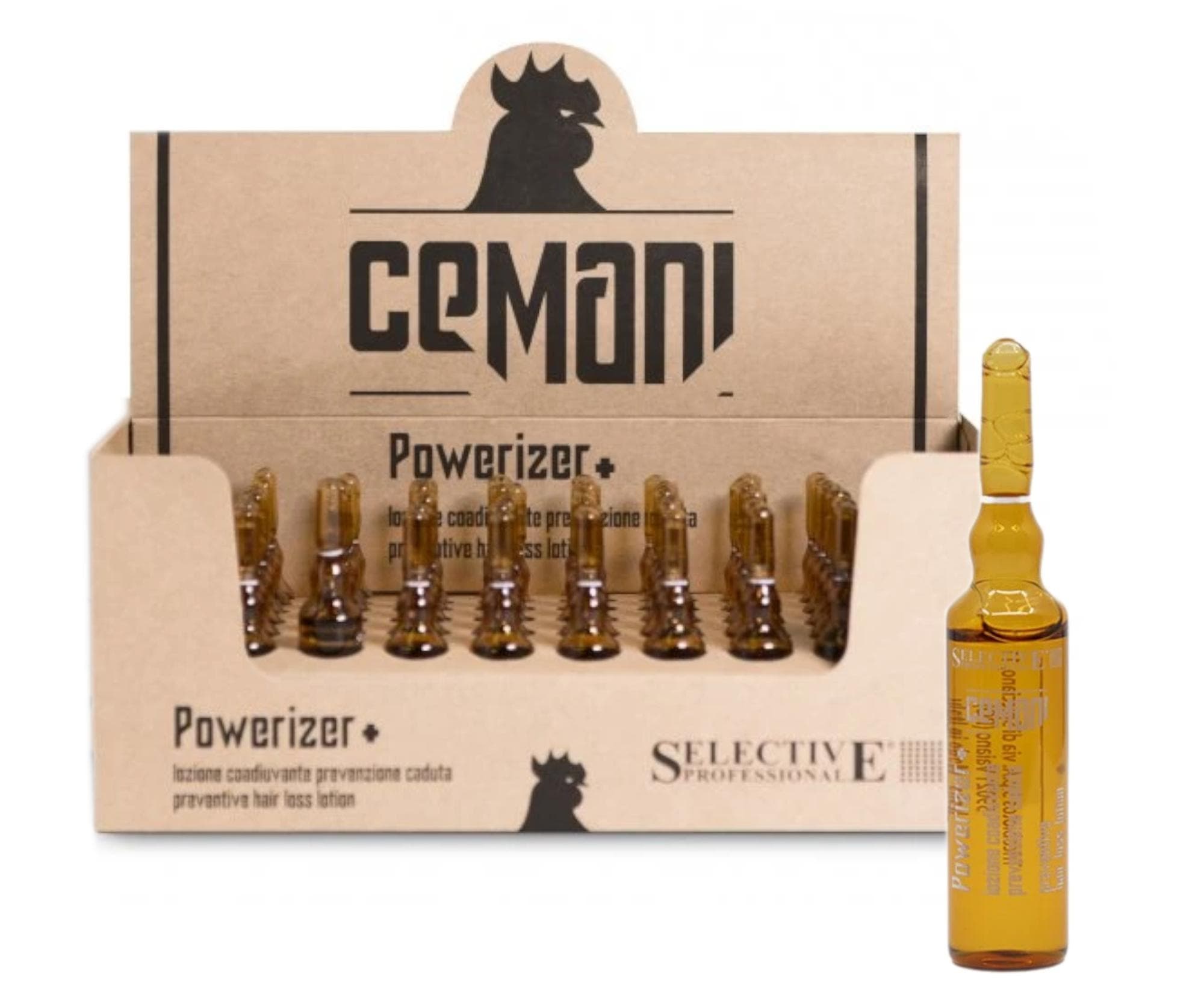 Ampułki przeciw wypadaniu włosów dla mężczyzn Selective Professional Cemani Powerizer+ -