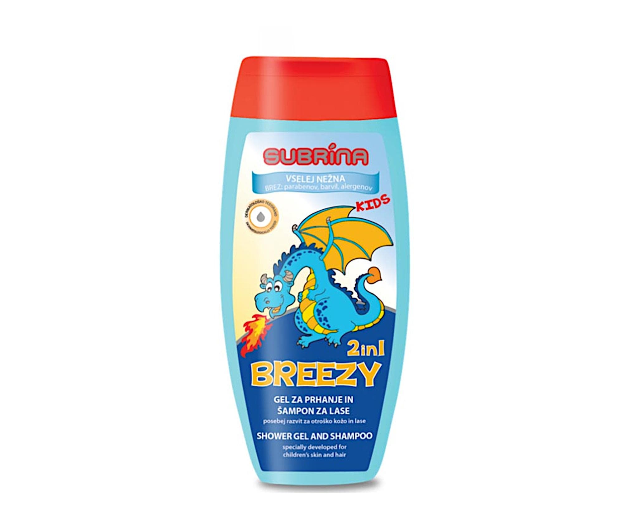Szampon i żel pod prysznic dla dzieci 2 w 1 Subrina Breezy -